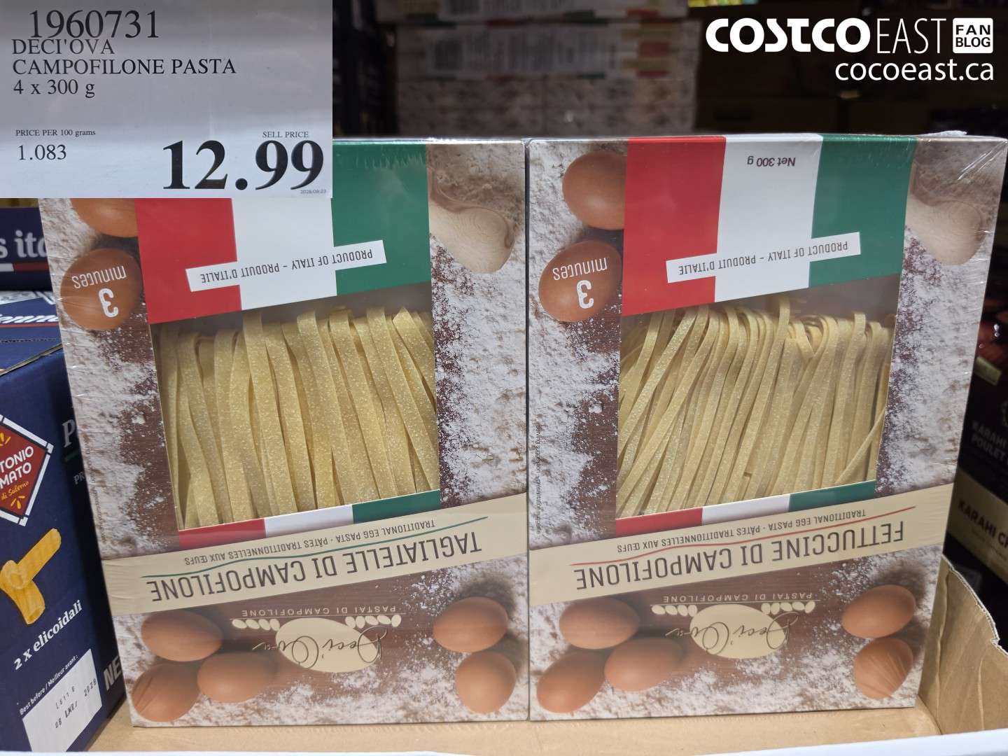 1960731 DECI'OVA CAMPOFILONE PASTA 4 X 300 G $12.99