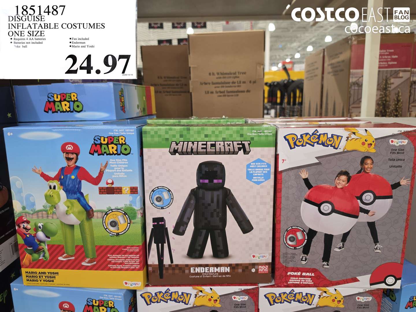 1851487 DISGUISE INFLATABLE COSTUMES ONE SIZE $24.97