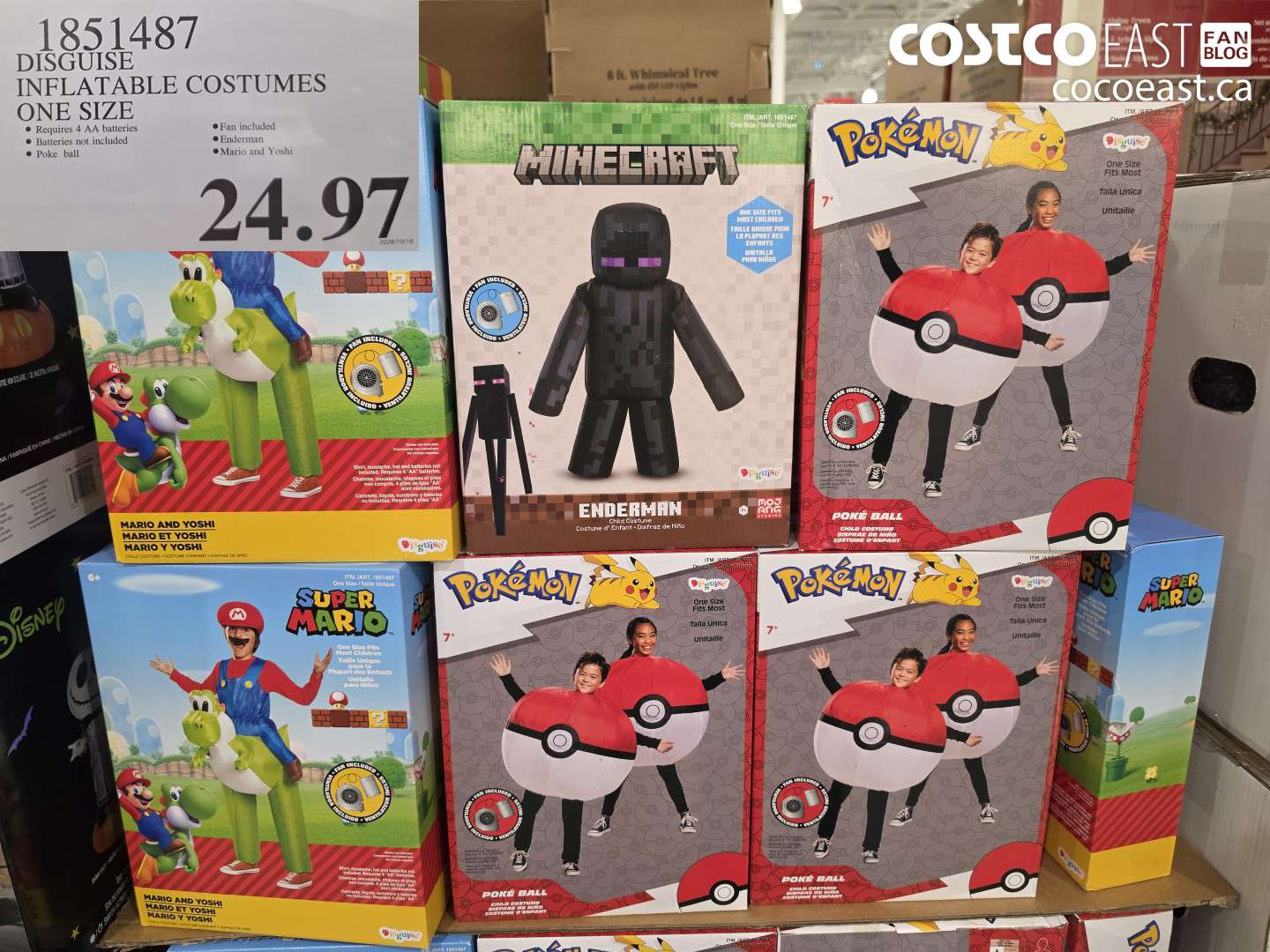 1851487 DISGUISE INFLATABLE COSTUMES ONE SIZE $24.97