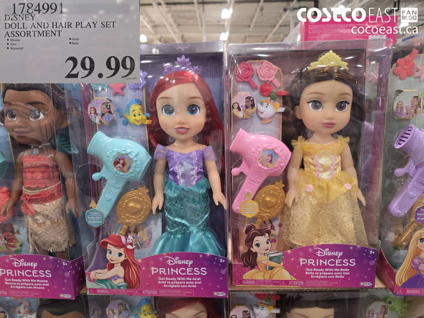 1784991 DISNEY DOLL AND HAIR PLAY SET ASSORTMENT $29.99