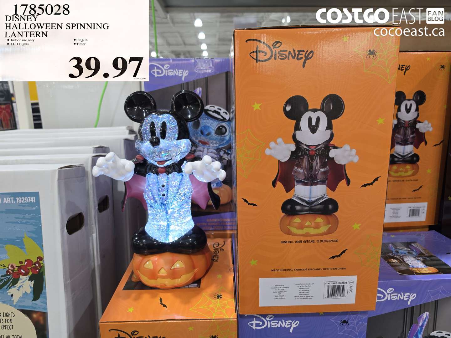 1785028 DISNEY HALLOWEEN SPINNING LANTERN $39.97