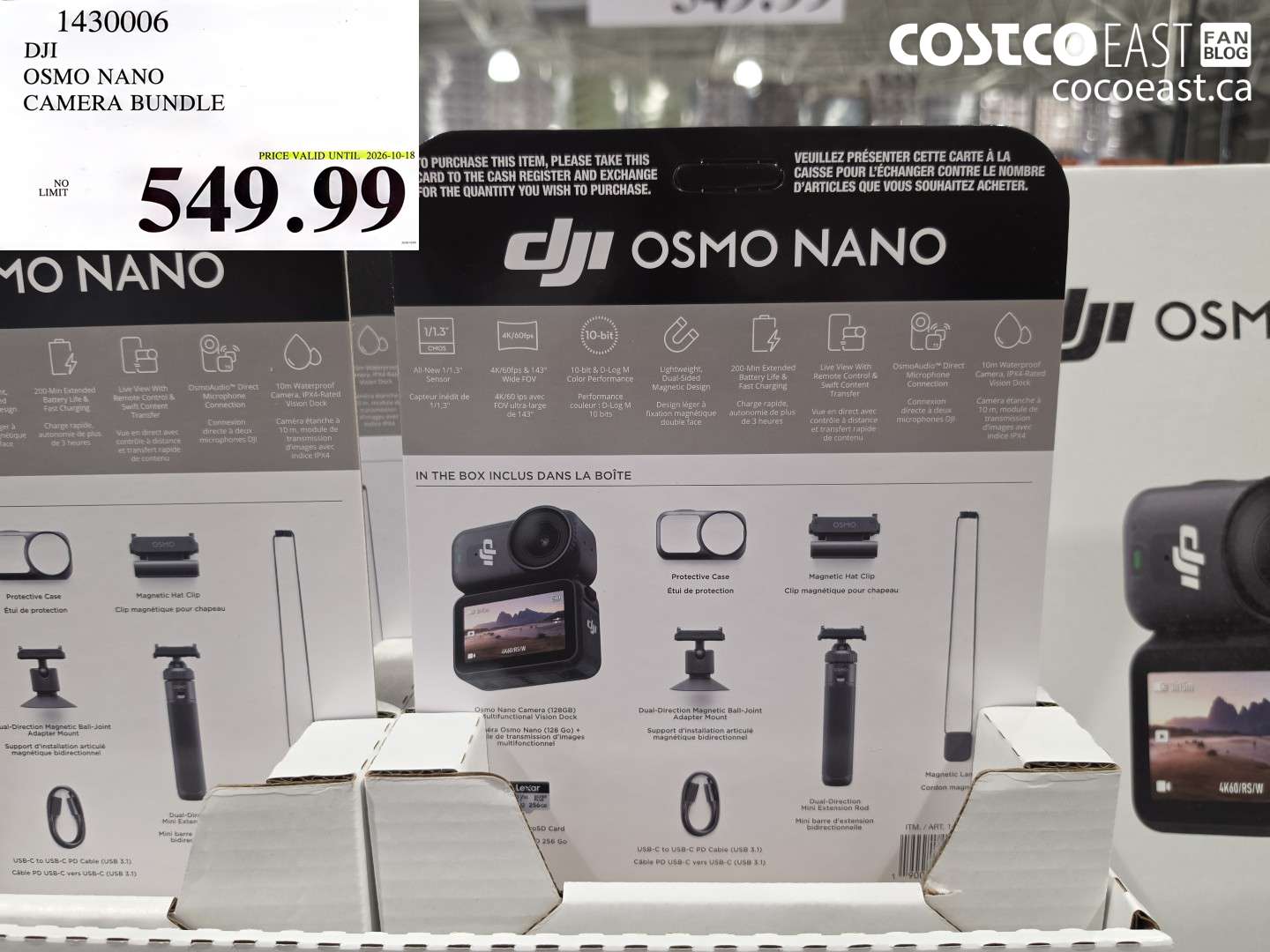 1430006 DJI OSMO NANO CAMERA BUNDLE $549.99