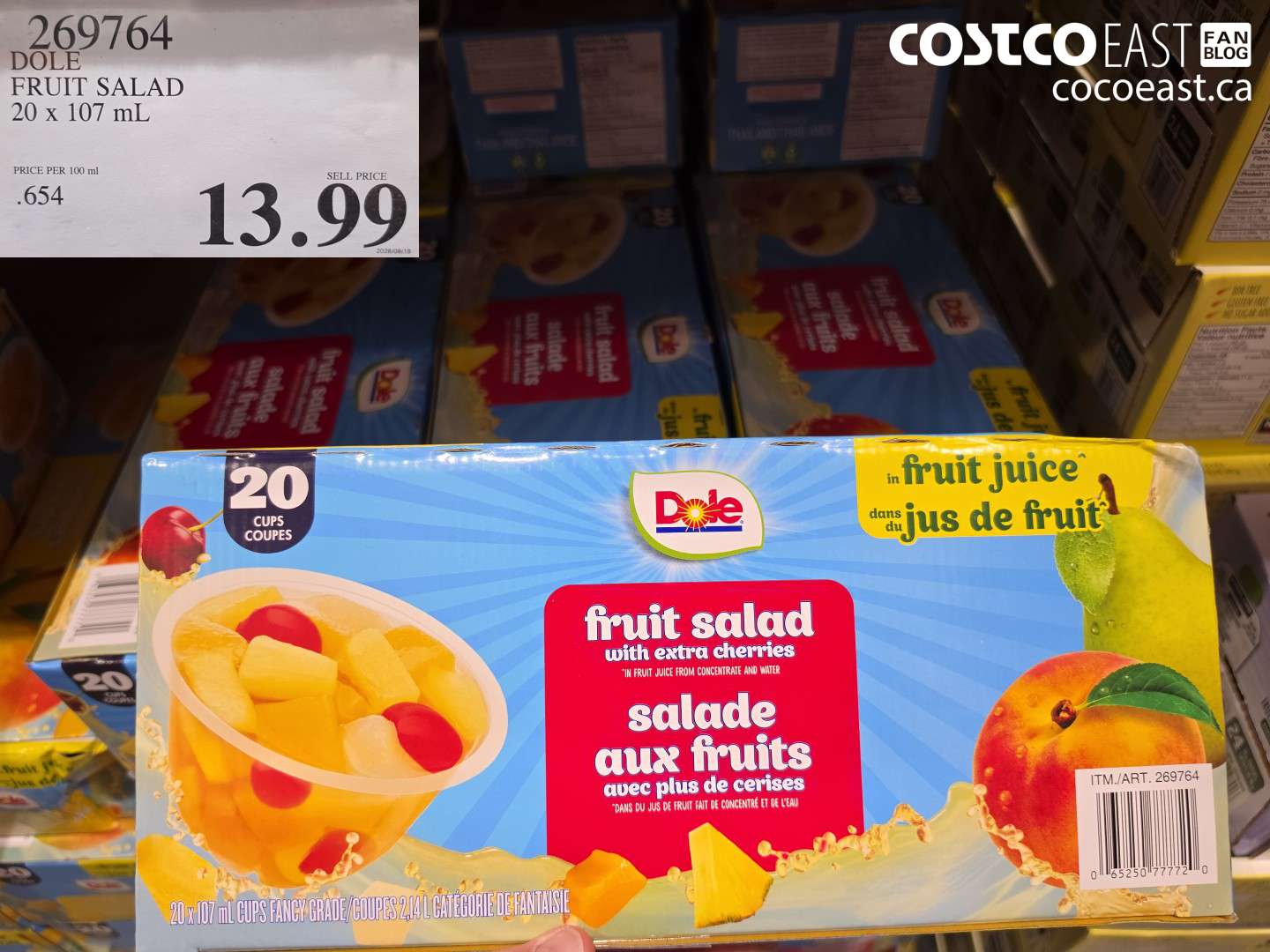 269764 DOLE FRUIT SALAD 20 X 107 ML $13.99