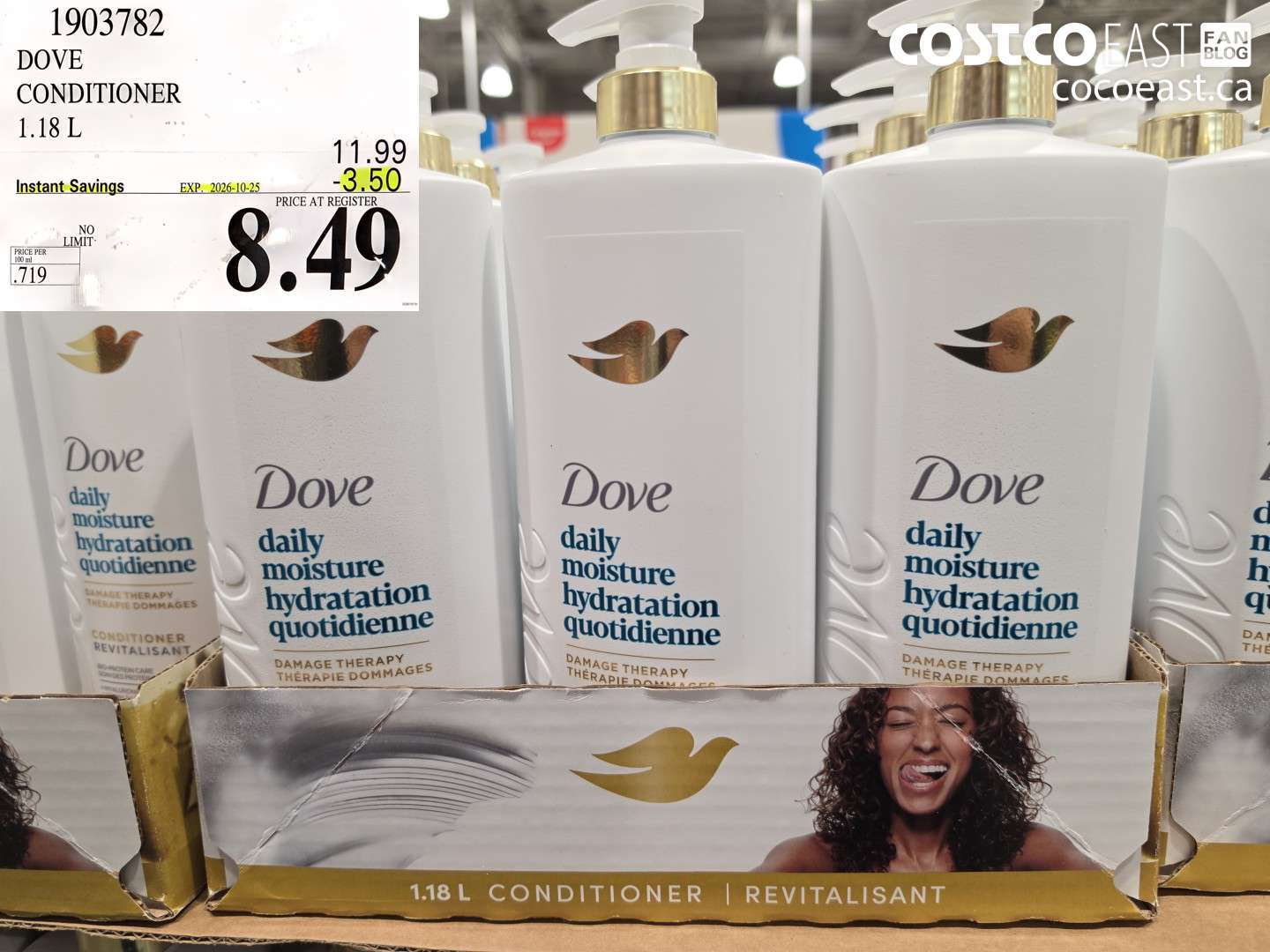 1903782 DOVE CONDITIONER 1.18 L ($3.50 INSTANT SAVINGS EXPIRES ON 2026-10-25) $8.49