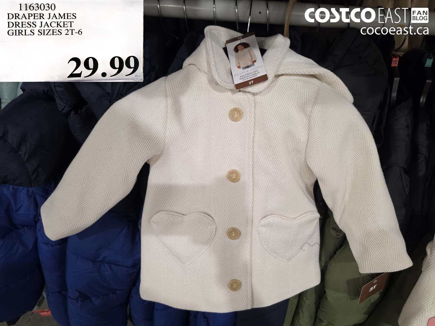 1163030 DRAPER JAMES DRESS JACKET GIRLS SIZES 2T-6 $29.99
