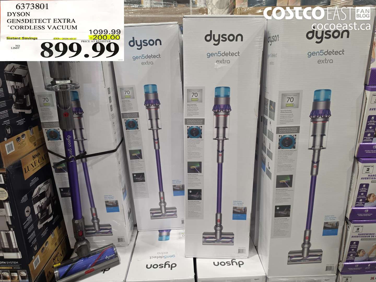 6373801 DYSON GEN5DETECT EXTRA CORDLESS VACUUM ($200.00 INSTANT SAVINGS EXPIRES ON 2026-10-11) $899.99
