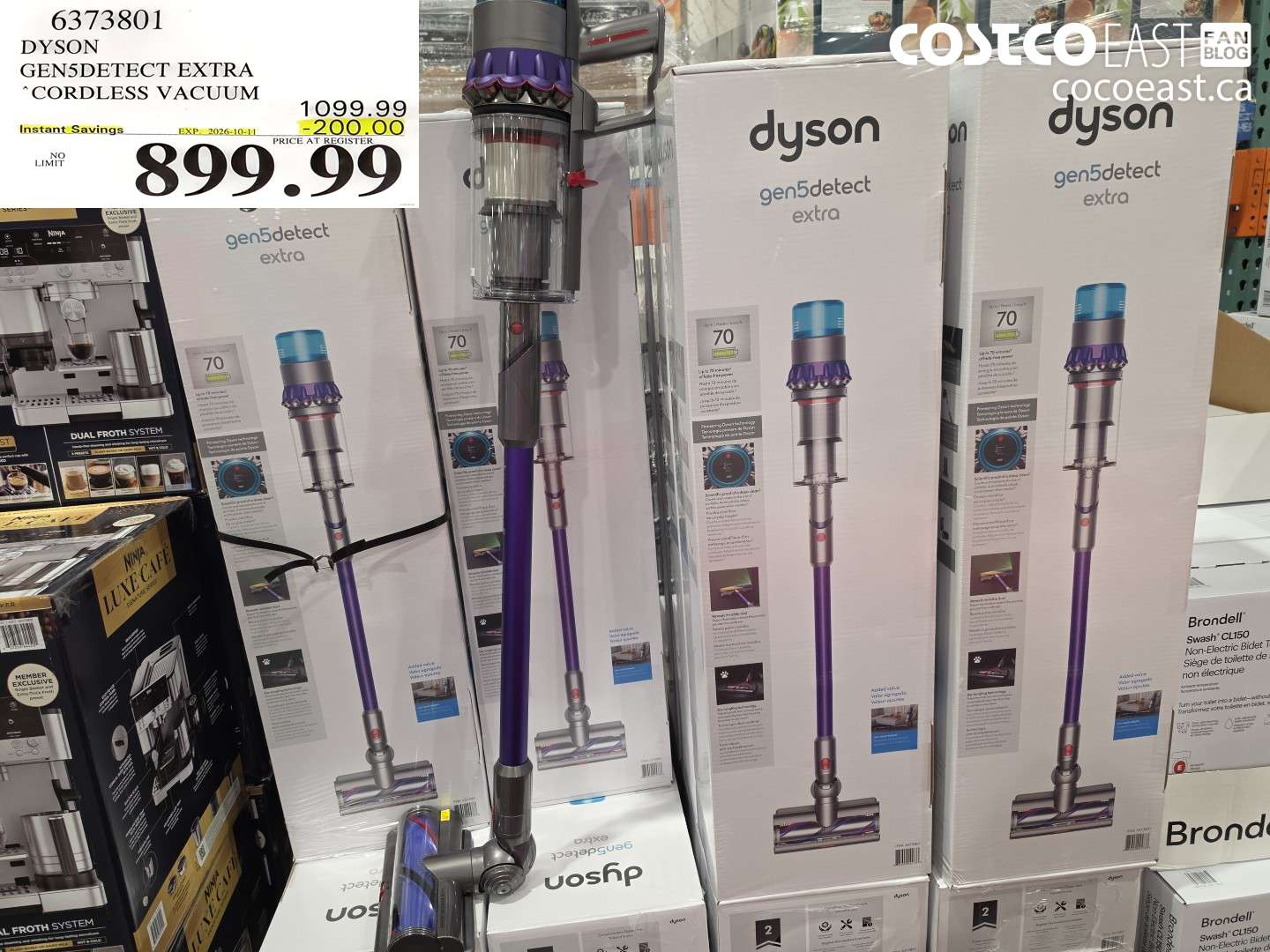6373801 DYSON GEN5DETECT EXTRA CORDLESS VACUUM ($200.00 INSTANT SAVINGS EXPIRES ON 2026-10-11) $899.99