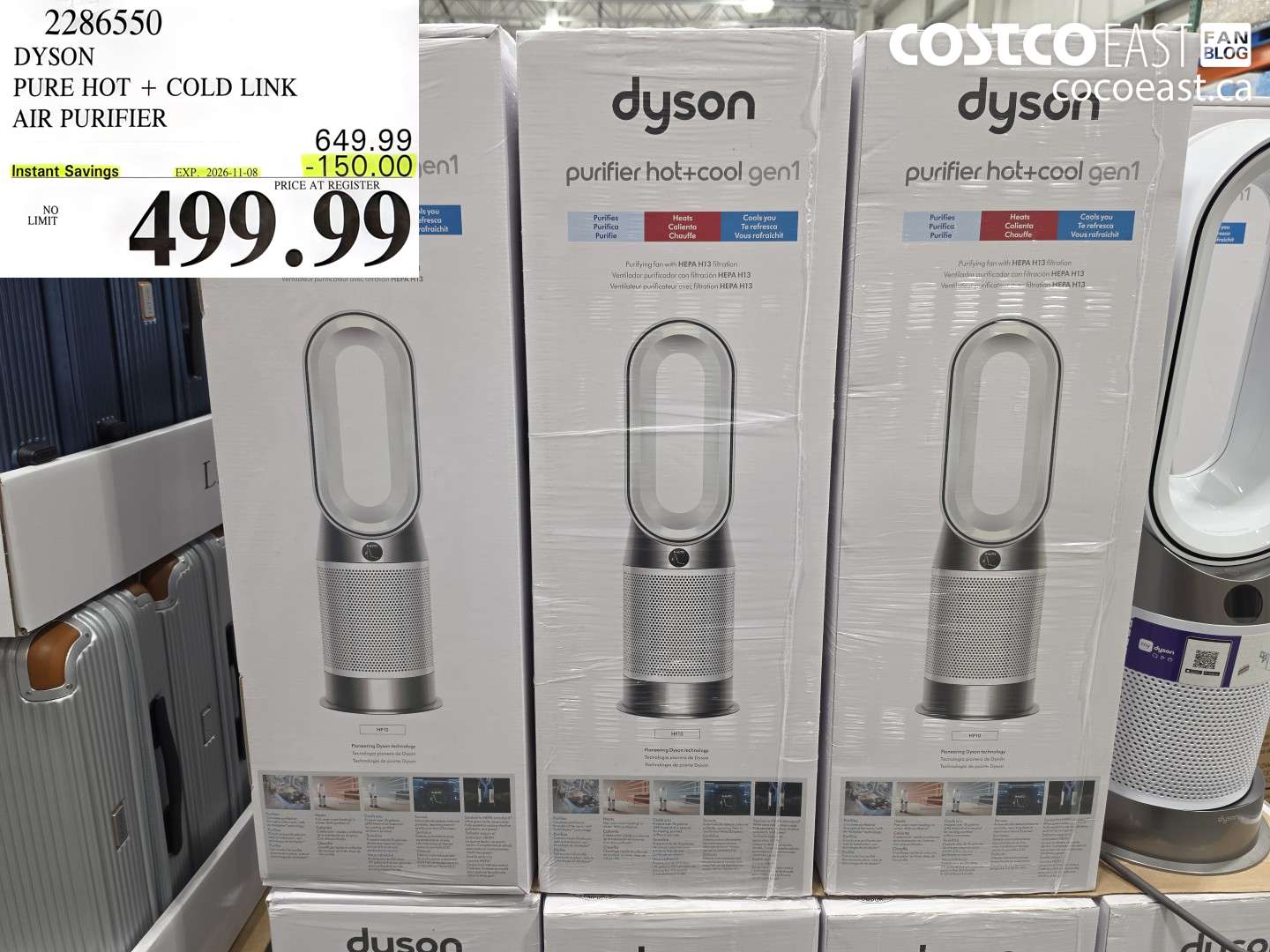 2286550 DYSON PURE HOT + COLD LINK AIR PURIFIER ($150.00 INSTANT SAVINGS EXPIRES ON 2026-11-08) $499.99