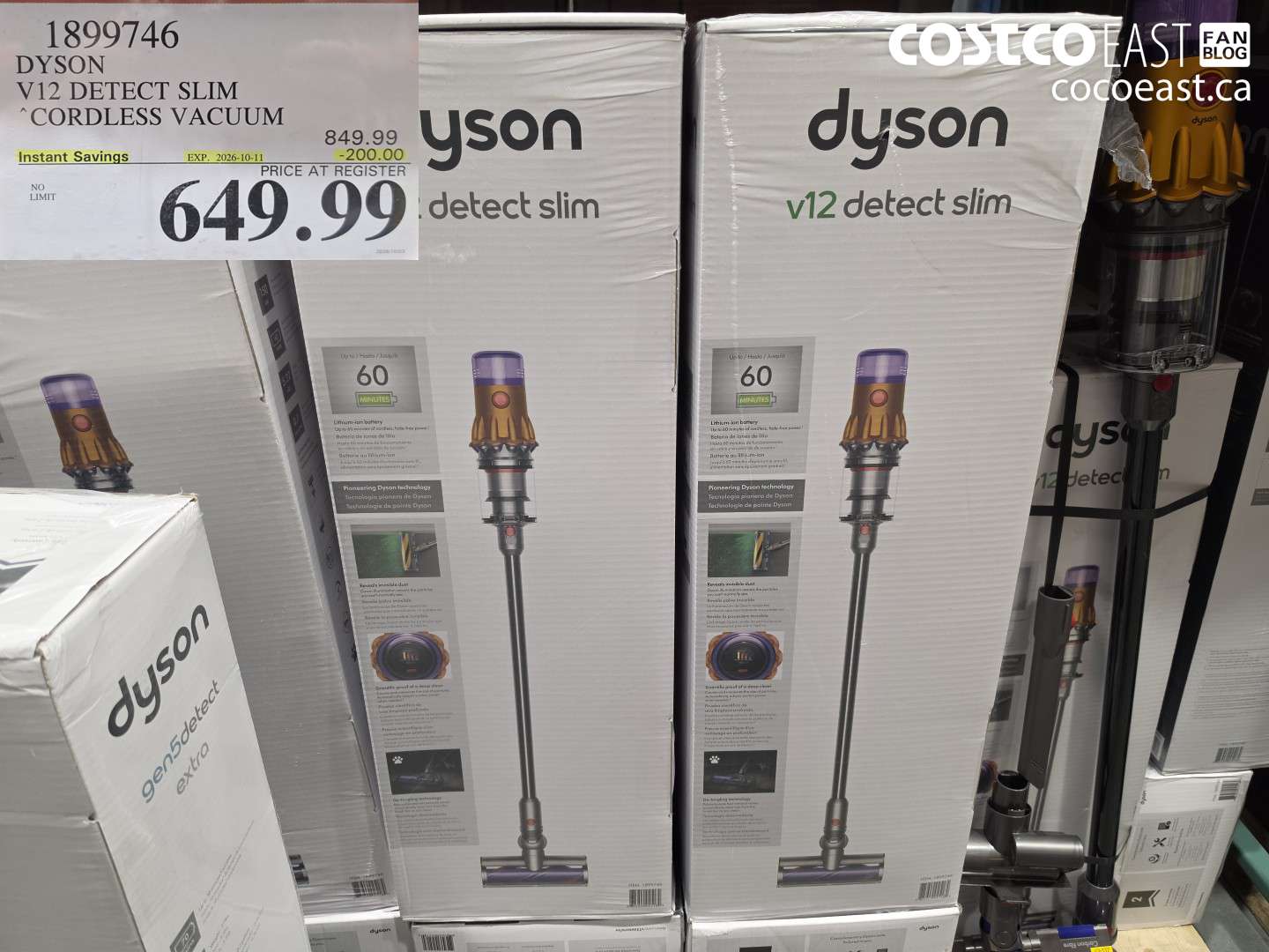 1899746 DYSON V12 DETECT SLIM CORDLESS VACUUM ($200.00 INSTANT SAVINGS EXPIRES ON 2026-10-11) $649.99