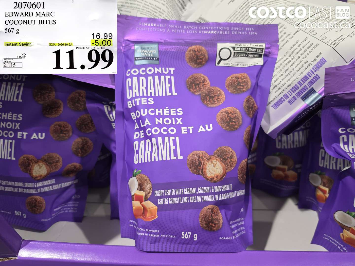 2070601 EDWARD MARC COCONUT BITES 567 G ($5.00 INSTANT SAVINGS EXPIRES ON 2026-10-25) $11.99
