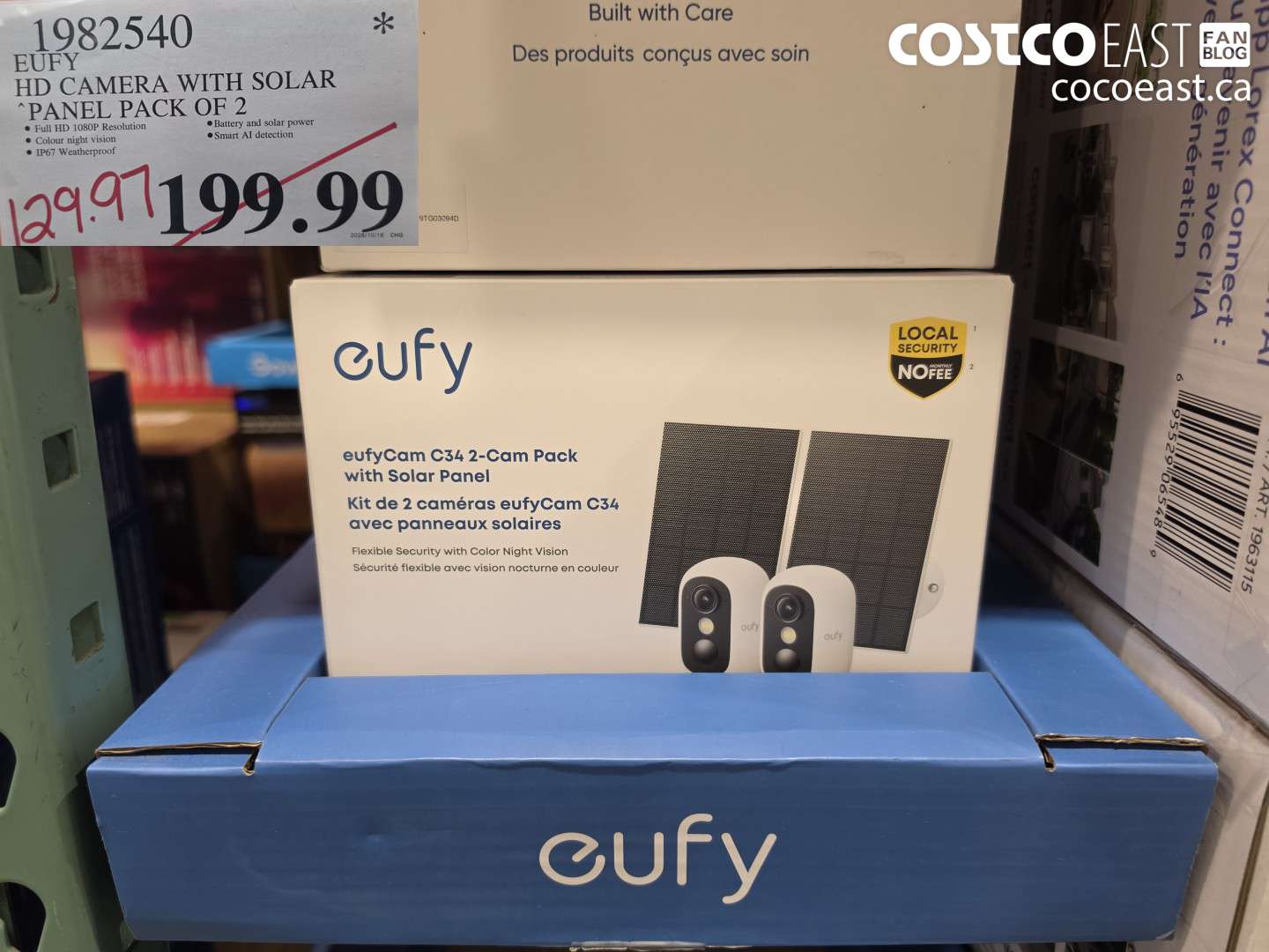 1982540 EUFY HD CAMERA WITH SOLAR PANEL PACK OF 2 $129.97