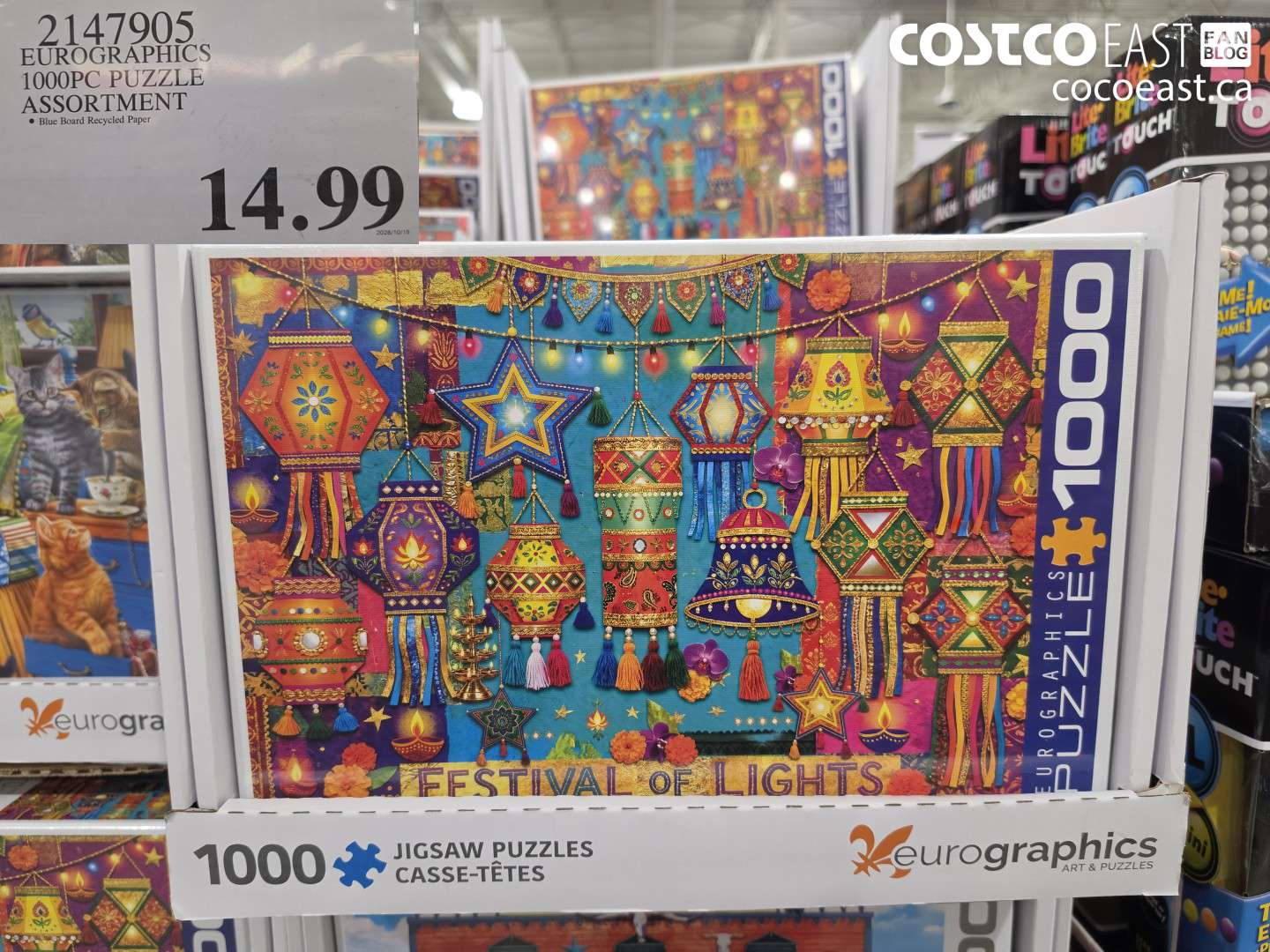 2147905 EUROGRAPHICS 1000PC PUZZLE ASSORTMENT $14.99