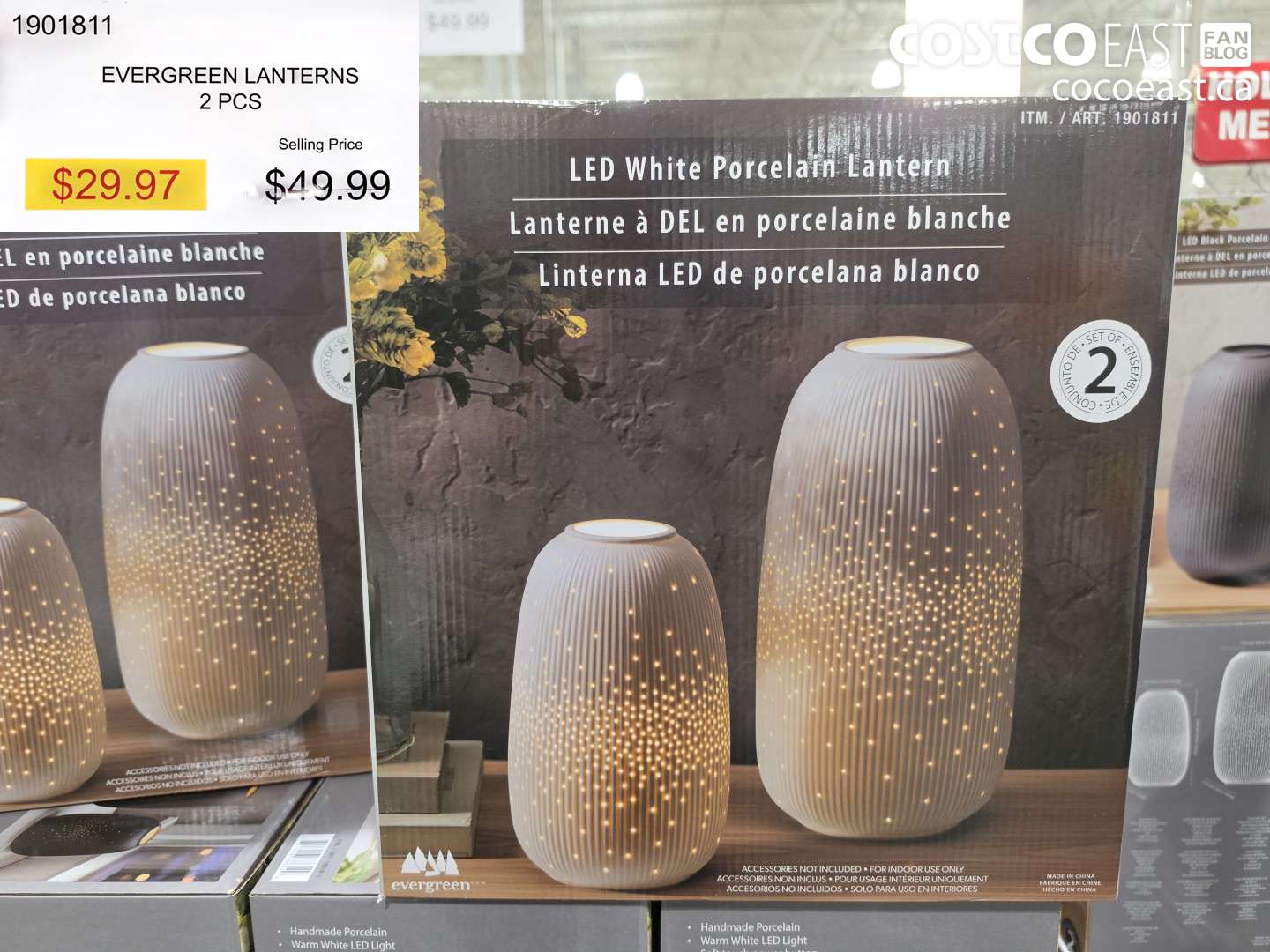 1901811 EVERGREEN LANTERNS 2 PCS $29.97