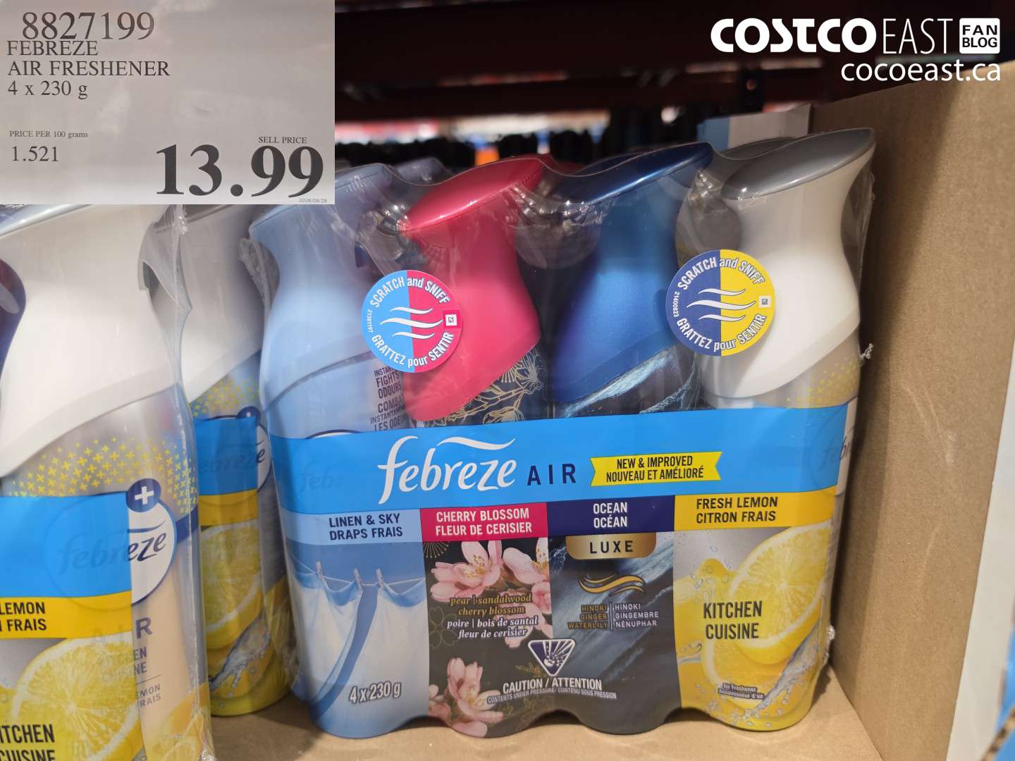 8827199 FEBREZE AIR FRESHENER 4 X 230 G $13.99