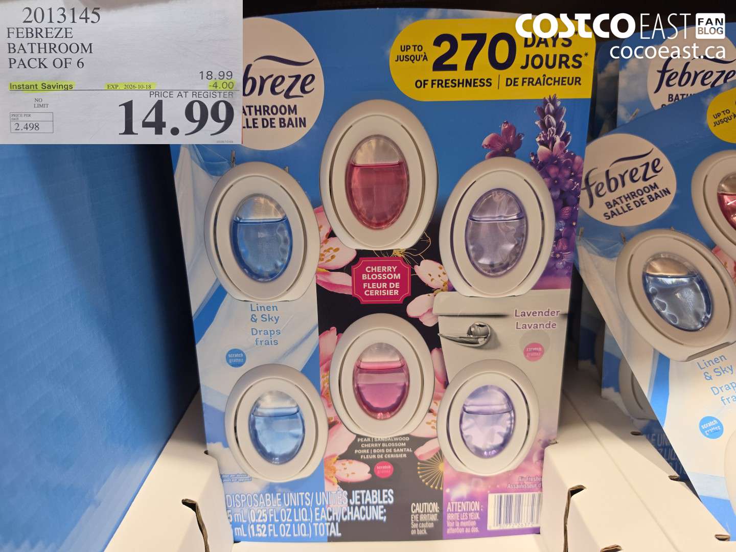 2013145 FEBREZE BATHROOM PACK OF 6 ($4.00 INSTANT SAVINGS EXPIRES ON 2026-10-18) $14.99