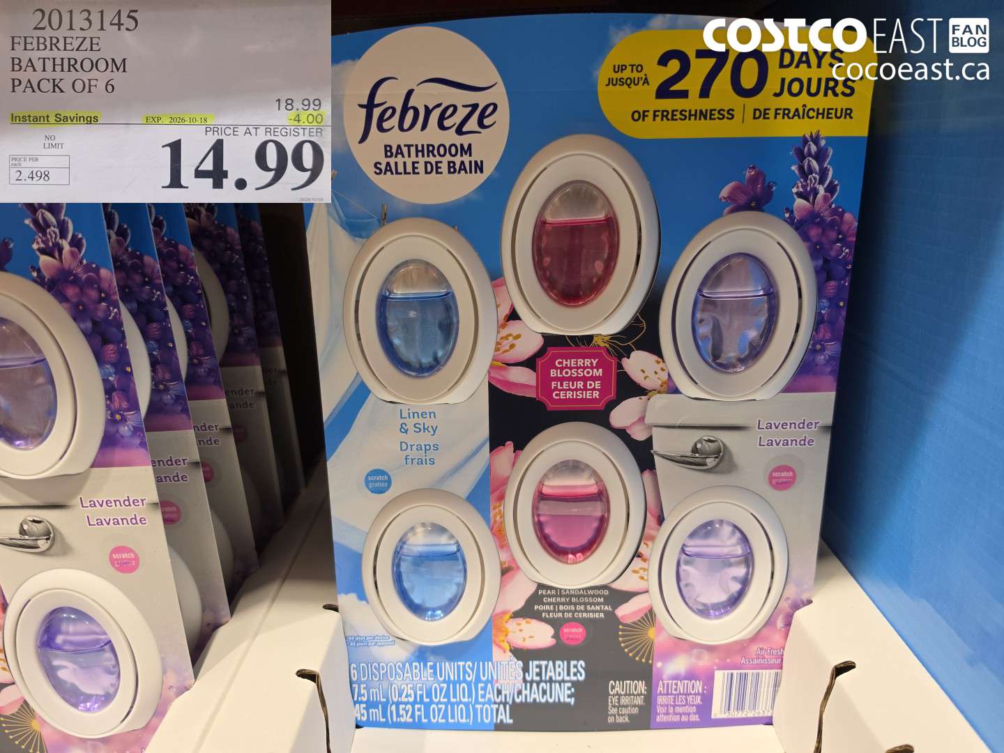 2013145 FEBREZE BATHROOM PACK OF 6 ($4.00 INSTANT SAVINGS EXPIRES ON 2026-10-18) $14.99