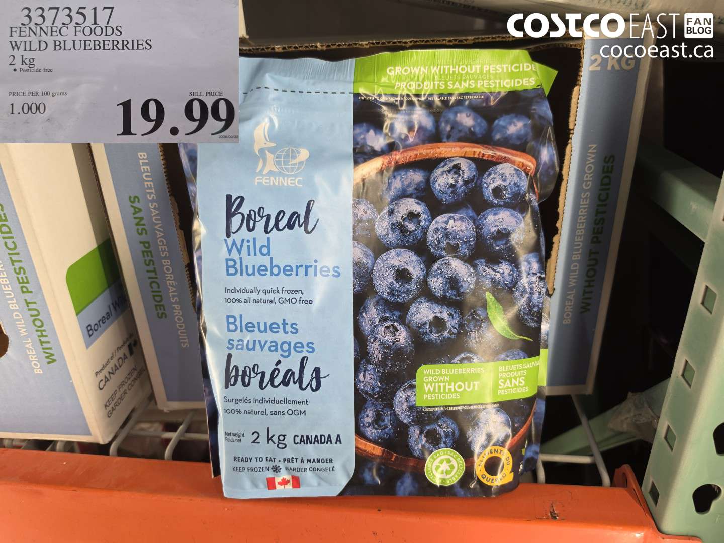 3373517 FENNEC FOODS WILD BLUEBERRIES 2 KG $19.99