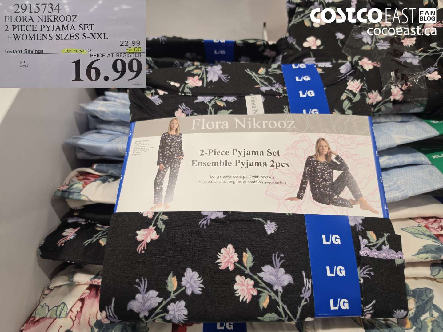 2915734 FLORA NIKROOZ 2 PIECE PYJAMA SET + WOMENS SIZES S-XXL ($6.00 INSTANT SAVINGS EXPIRES ON 2026-10-25) $16.99