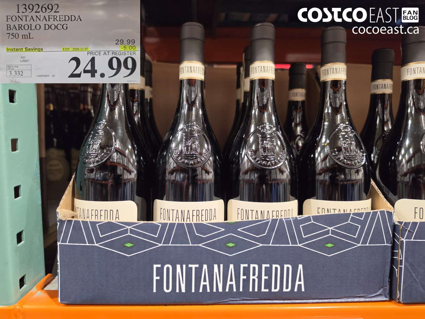 1392692 FONTANAFREDDA BAROLO DOCG 750 ML ($5.00 INSTANT SAVINGS EXPIRES ON 2026-11-07) $24.99