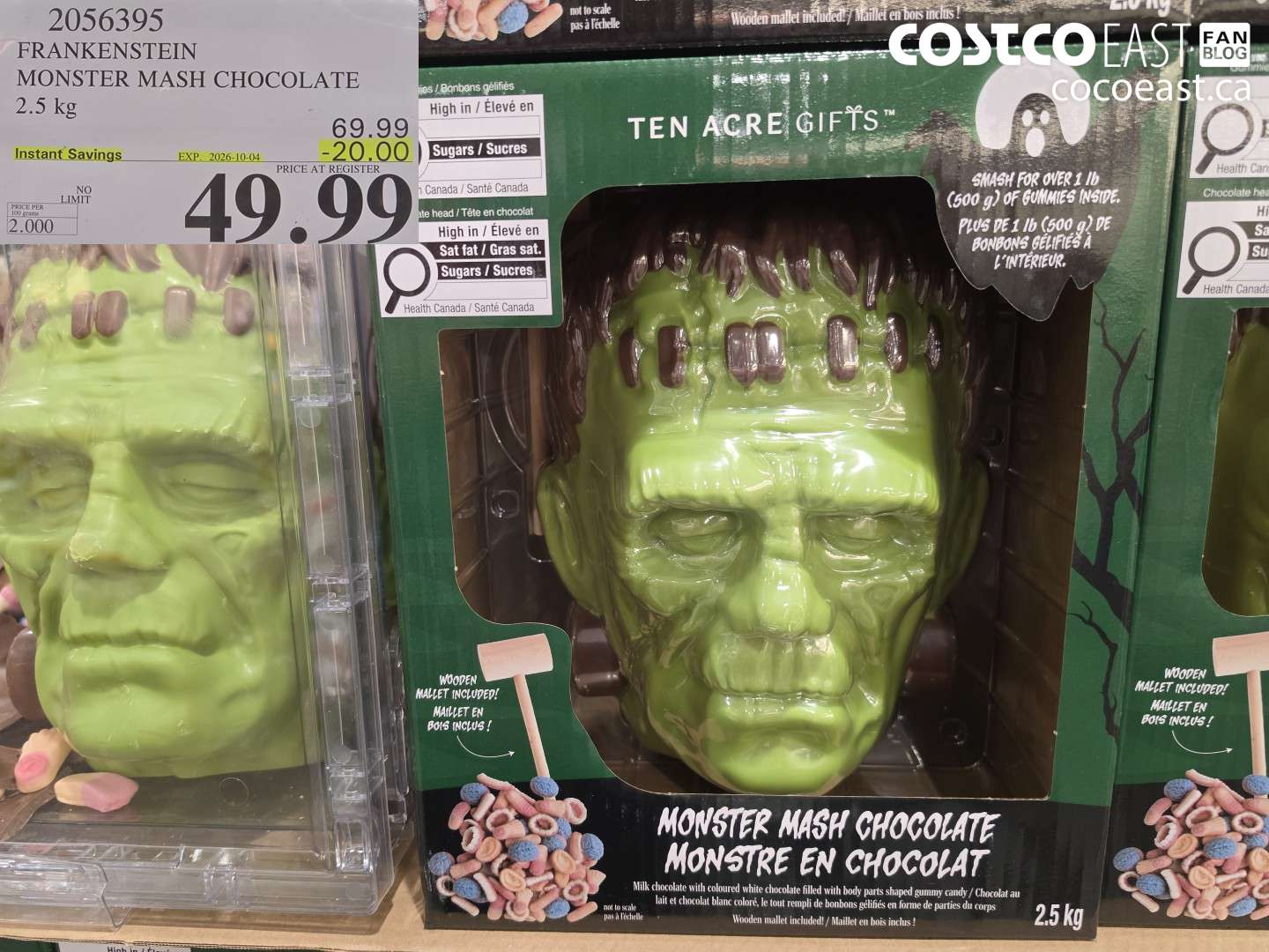 2056395 FRANKENSTEIN MONSTER MASH CHOCOLATE 2.5 KG ($20.00 INSTANT SAVINGS EXPIRES ON 2026-10-04) $49.99