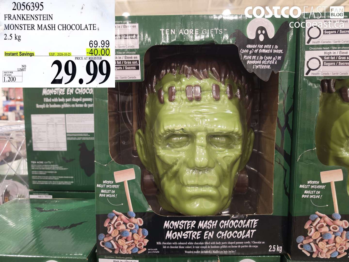 2056395 FRANKENSTEIN MONSTER MASH CHOCOLATE 2.5 KG ($40.00 INSTANT SAVINGS EXPIRES ON 2026-10-25) $29.99
