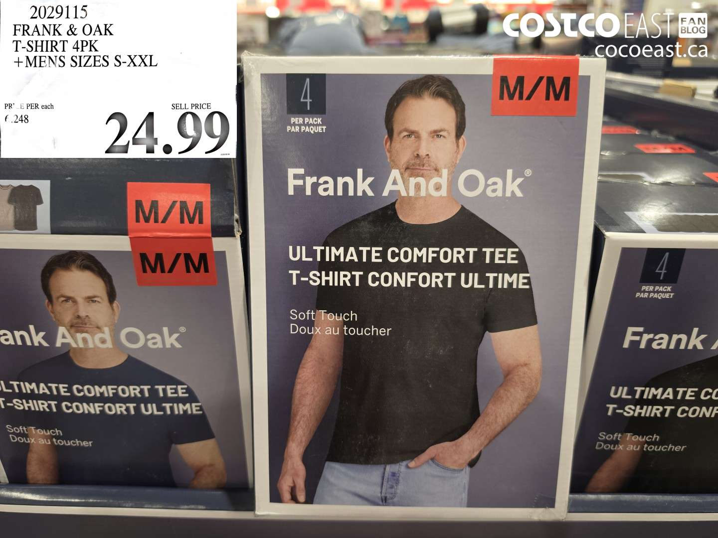 2029115 FRANK & OAK T-SHIRT 4PK MENS SIZES S-XXL $24.99