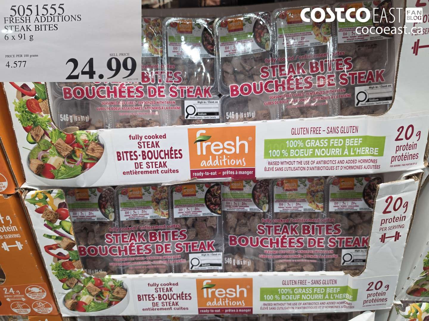 5051555 FRESH ADDITIONS STEAK BITES 6 X 91 G $24.99