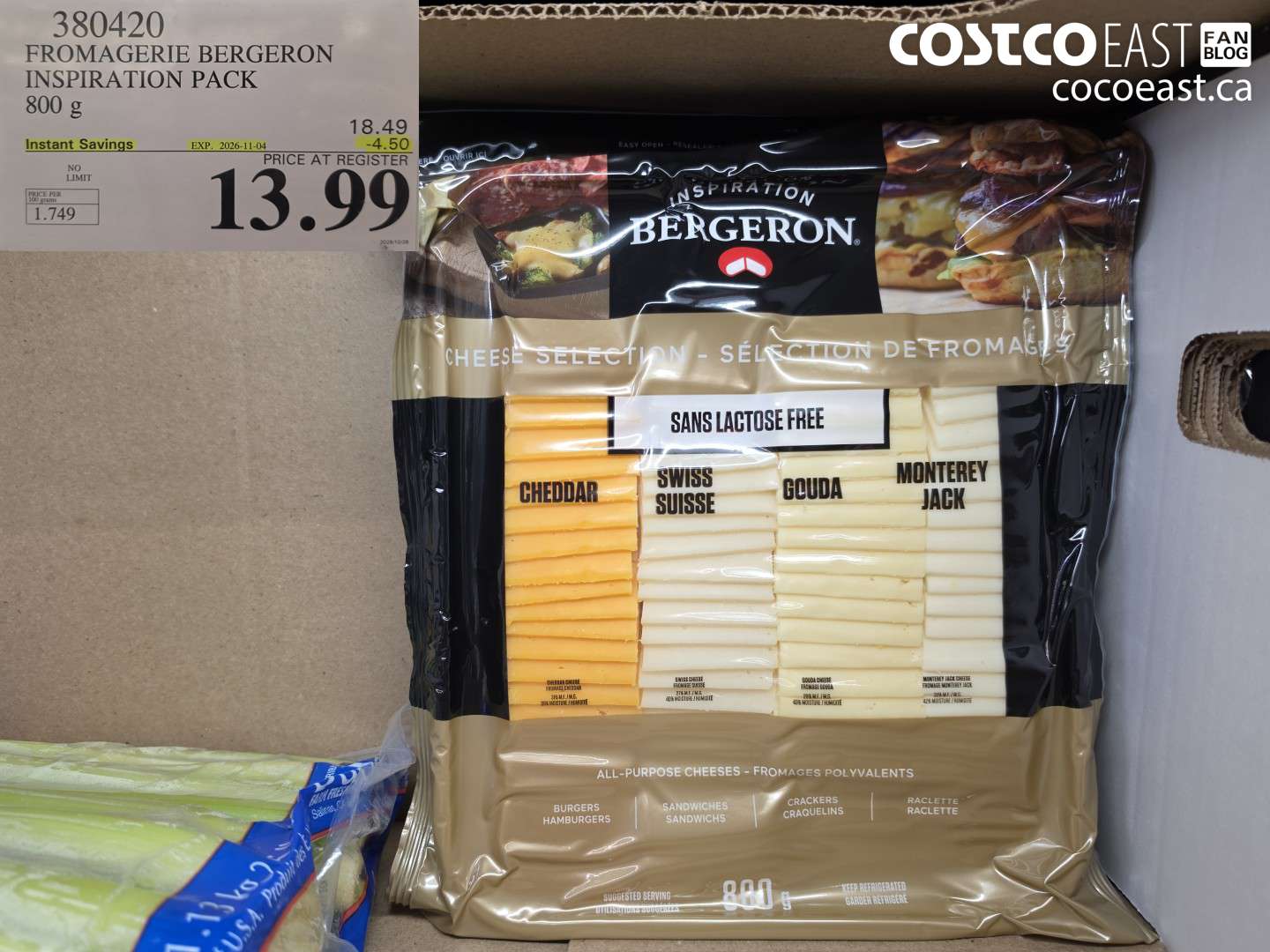 380420 FROMAGERIE BERGERON INSPIRATION PACK 800 G ($4.50 INSTANT SAVINGS EXPIRES ON 2026-11-04) $13.99