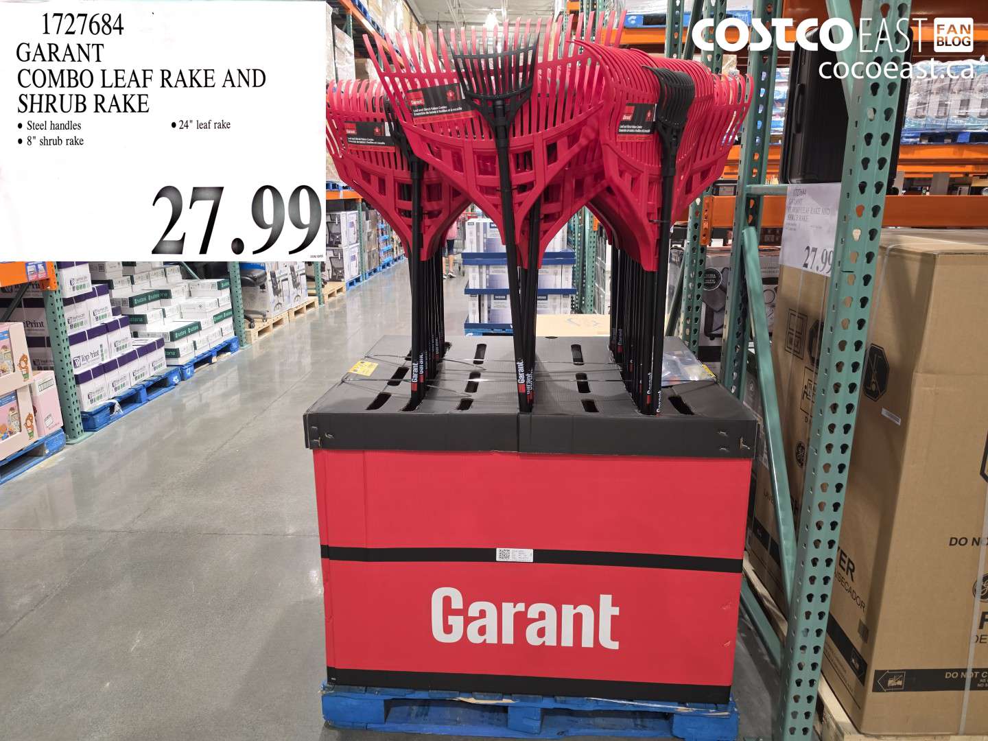 1727684 GARANT COMBO LEAF RAKE AND SHRUB RAKE $27.99