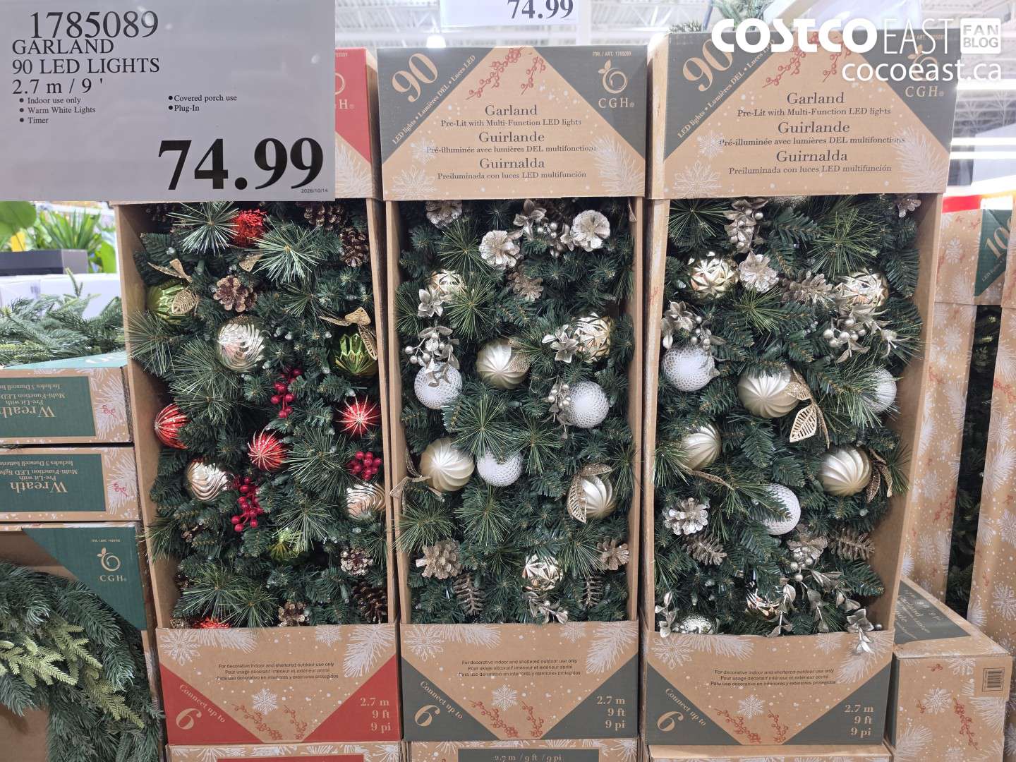 1785089 GARLAND 90 LED LIGHTS 2.7 M / 9' $74.99