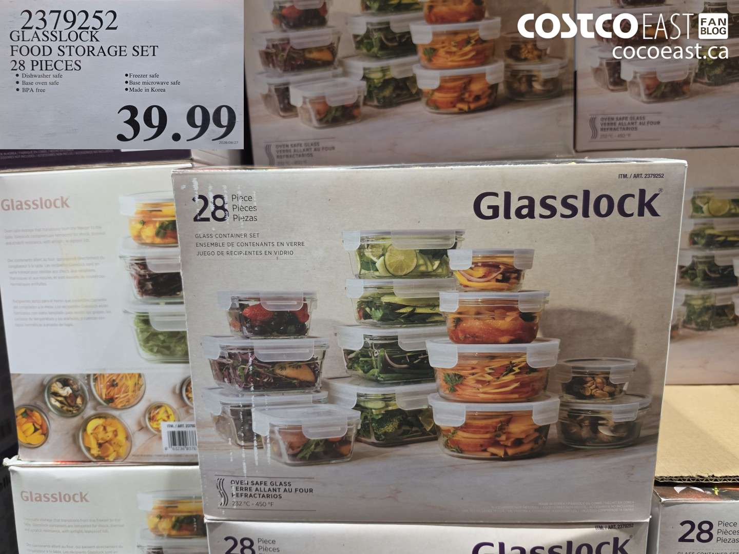 2379252 GLASSLOCK FOOD STORAGE SET 28 PIECES $39.99