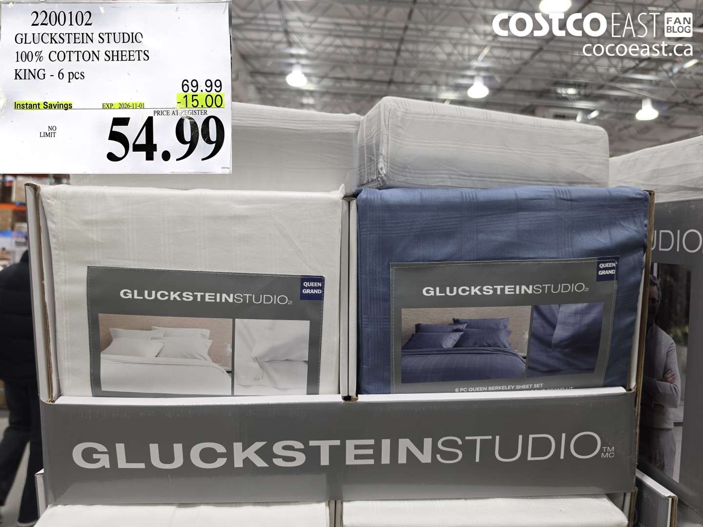 2200102 GLUCKSTEIN STUDIO 100% COTTON SHEETS KING - 6 PCS ($15.00 INSTANT SAVINGS EXPIRES ON 2026-11-01) $54.99