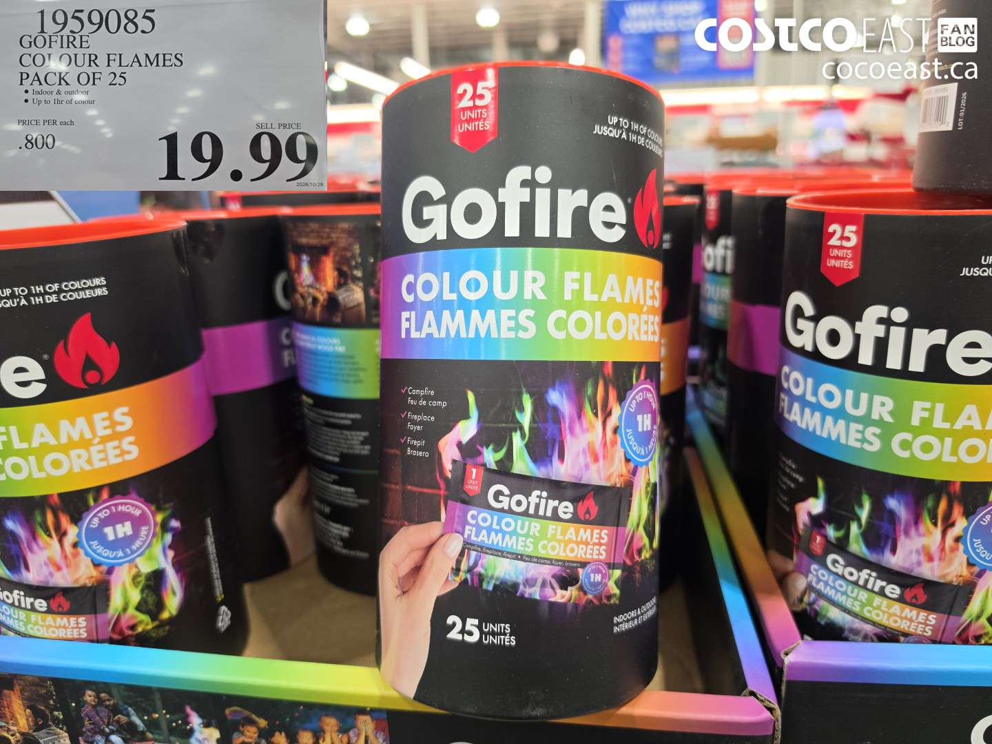 1959085 GOFIRE COLOUR FLAMES PACK OF 25 $19.99