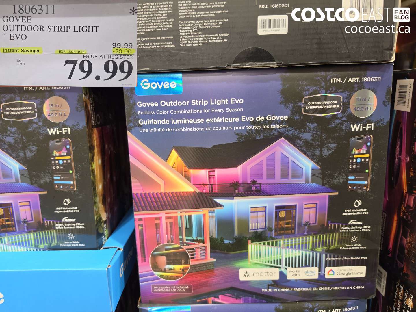 1806311 GOVEE OUTDOOR STRIP LIGHT EVO ($20.00 INSTANT SAVINGS EXPIRES ON 2026-10-12) $79.99