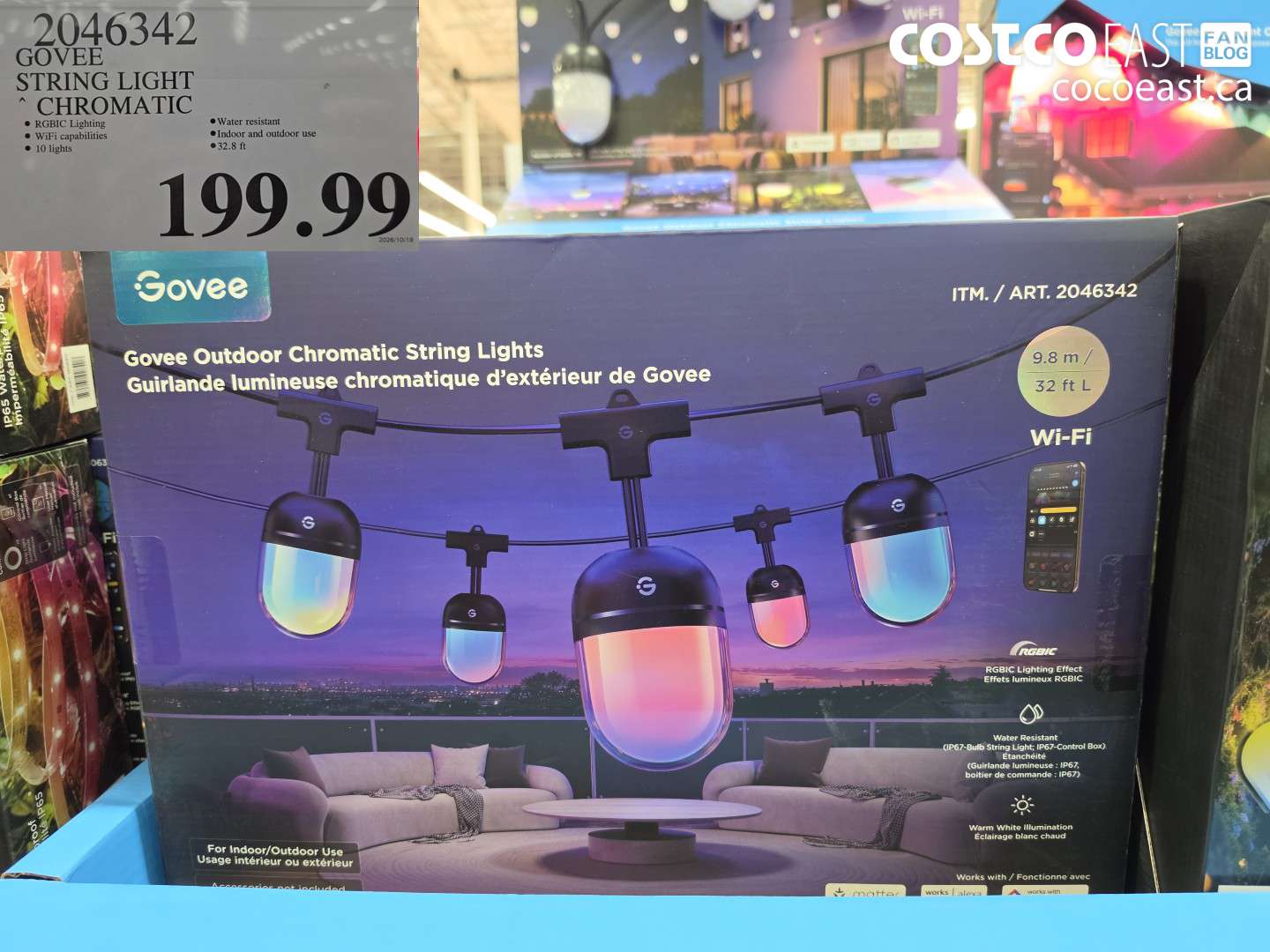 2046342 GOVEE STRING LIGHT CHROMATIC $199.99