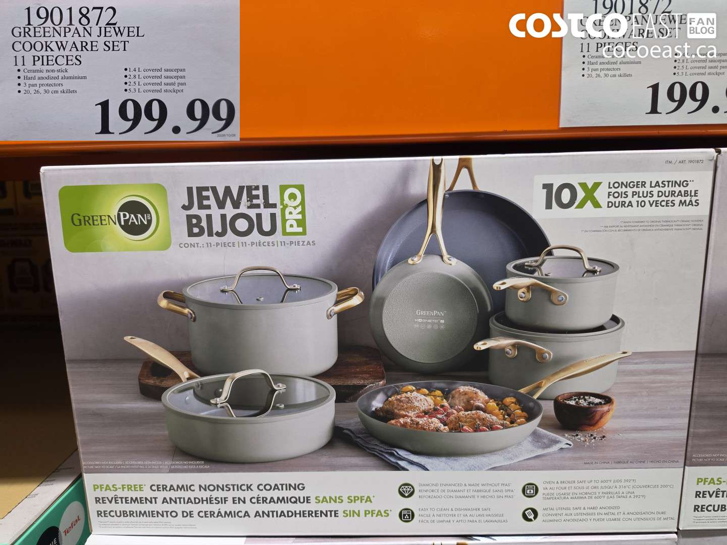 1901872 GREENPAN JEWEL COOKWARE SET 11 PIECES $199.99