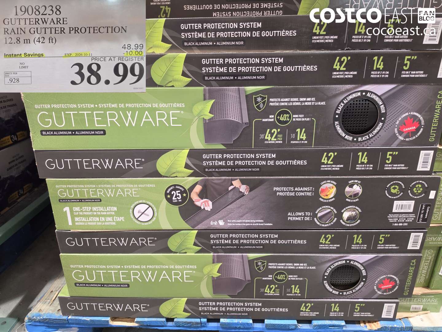 1908238 GUTTERWARE RAIN GUTTER PROTECTION 12.8 M (42 FT) ($10.00 INSTANT SAVINGS EXPIRES ON 2026-10-11) $38.99