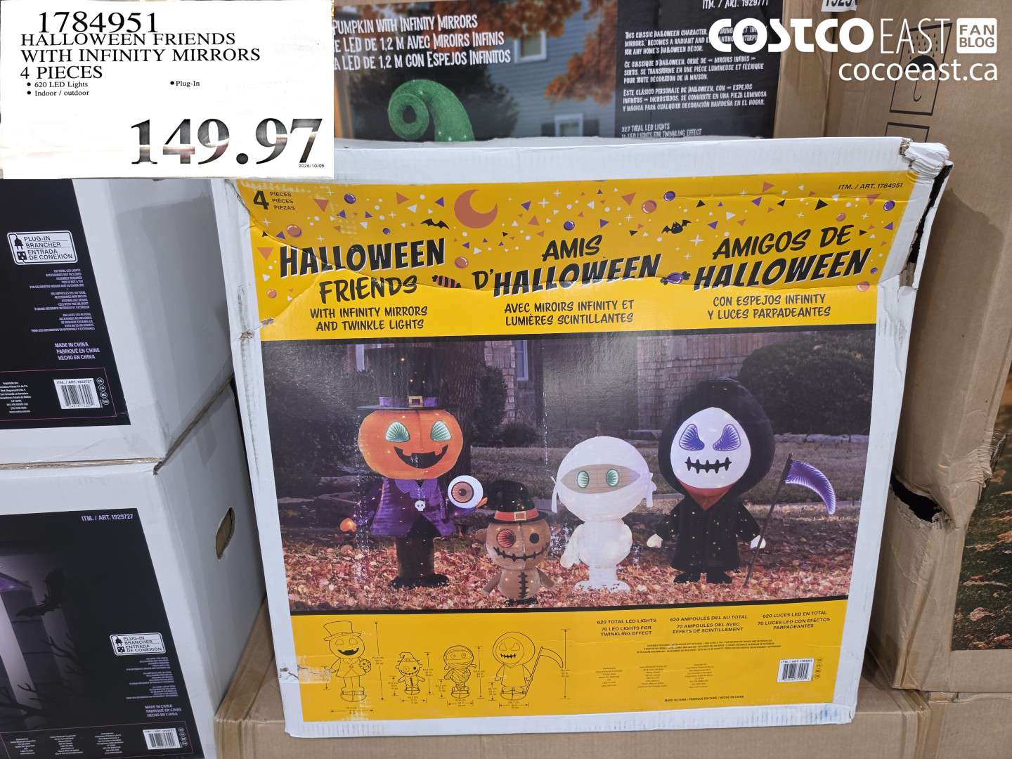 1784951 HALLOWEEN FRIENDS WITH INFINITY MIRRORS 4 PIECES $149.97