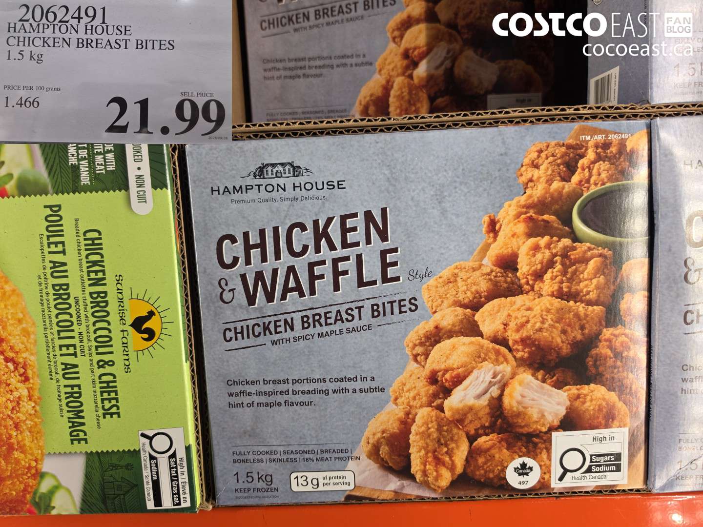 2062491 HAMPTON HOUSE CHICKEN BREAST BITES 1.5 KG $21.99