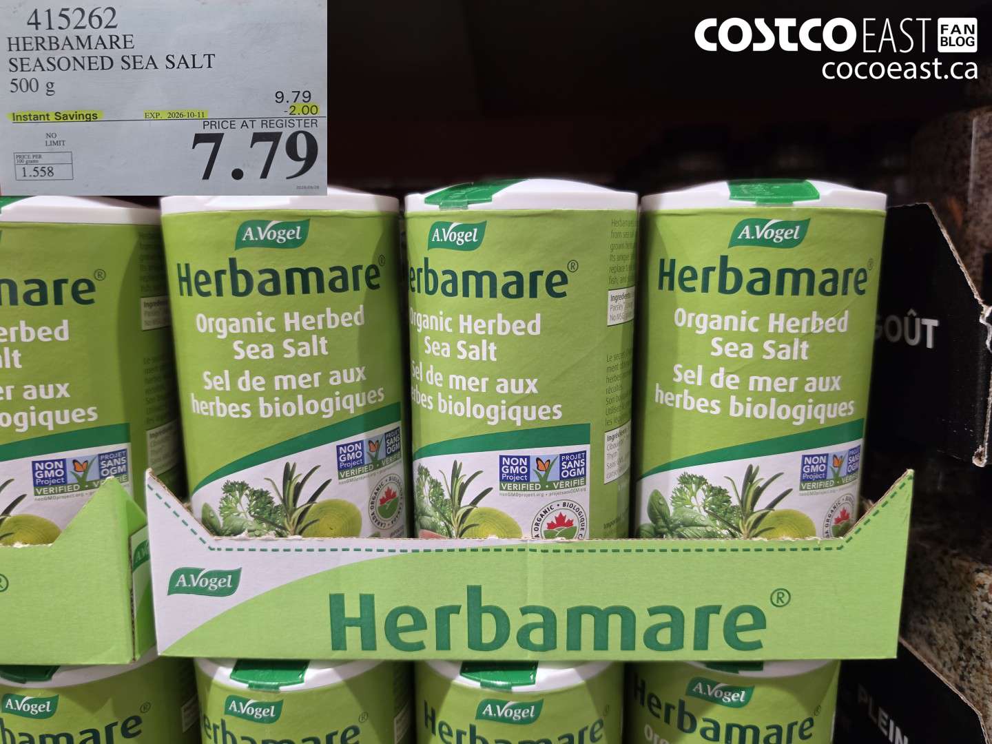 415262 HERBAMARE SEASONED SEA SALT 500 G ($2.00 INSTANT SAVINGS EXPIRES ON 2026-10-11) $7.79