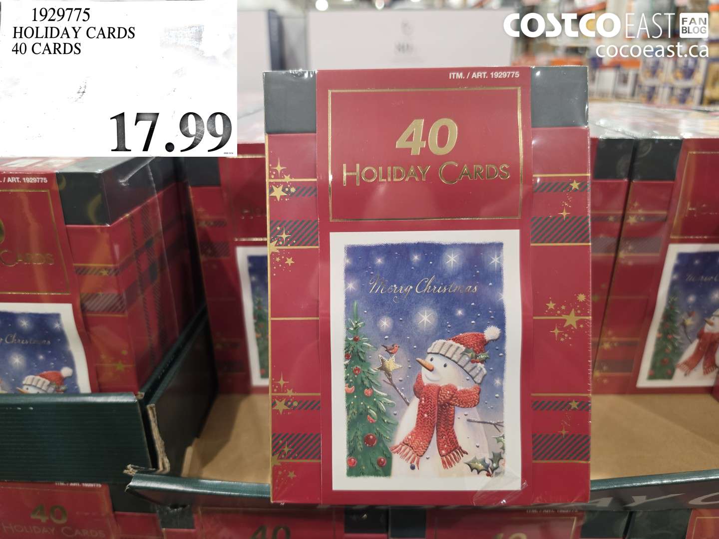 1929775 HOLIDAY CARDS 40 CARDS $17.99