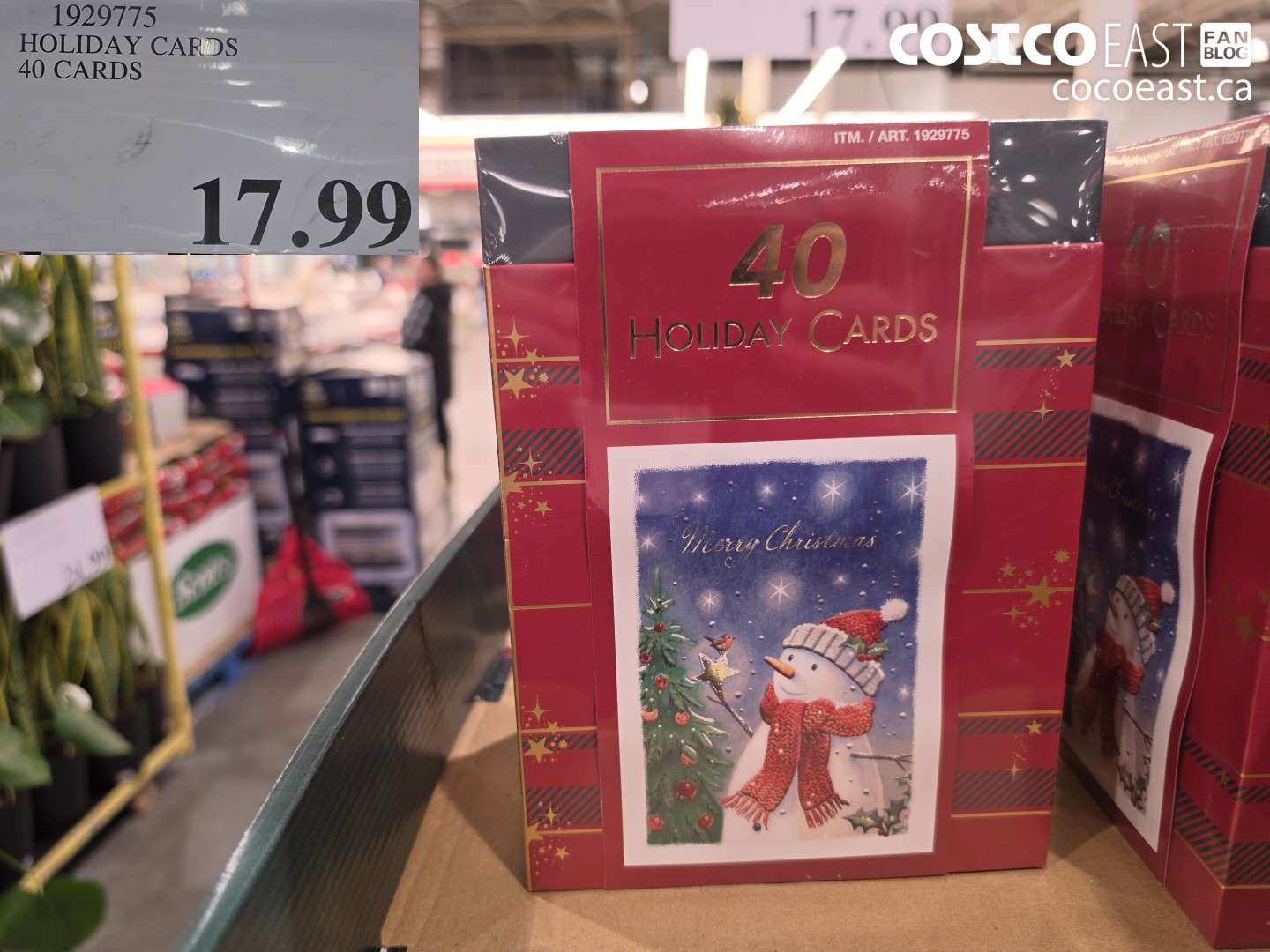 1929775 HOLIDAY CARDS 40 CARDS $17.99