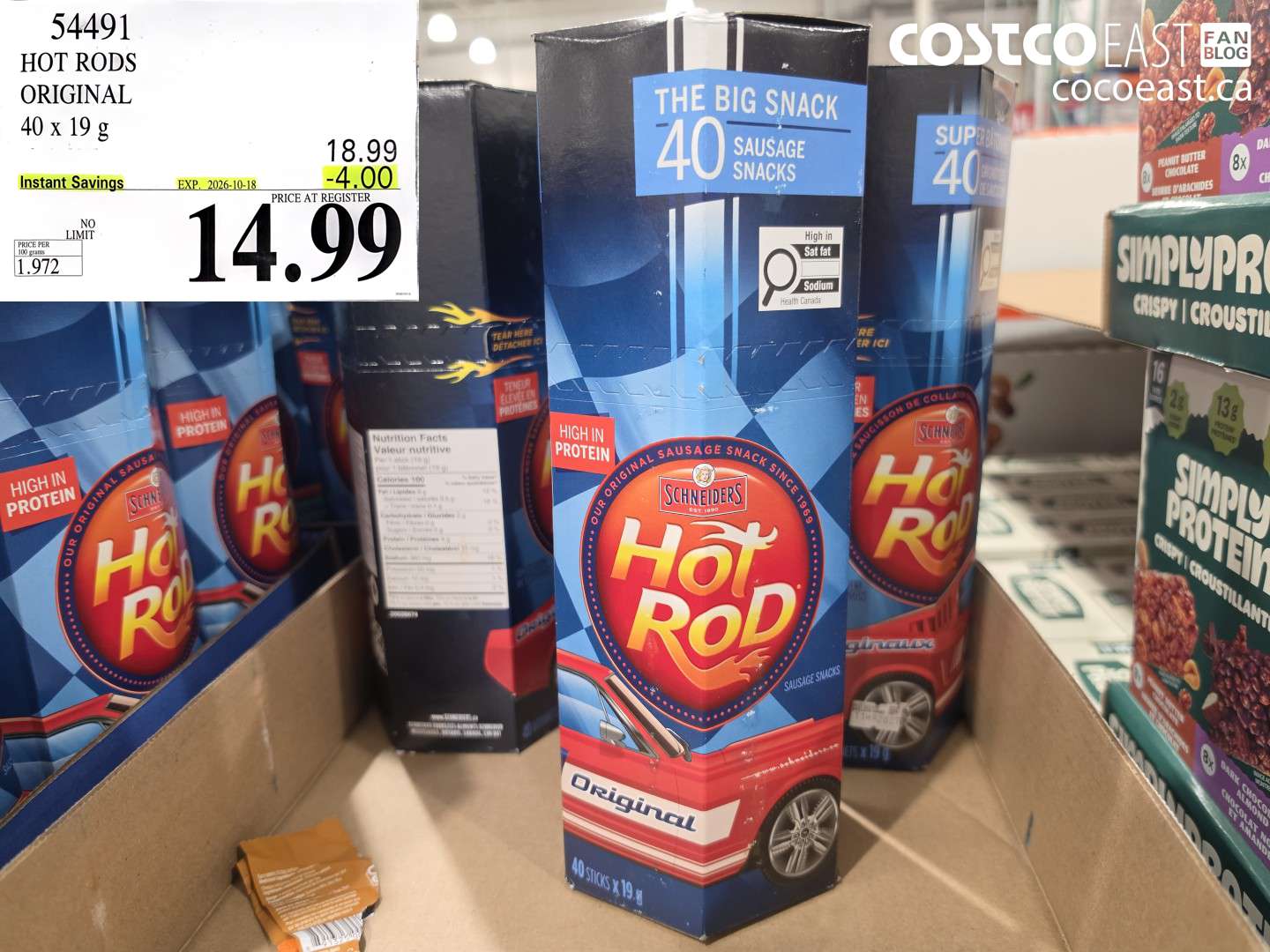 54491 HOT RODS ORIGINAL 40 X 19 G ($4.00 INSTANT SAVINGS EXPIRES ON 2026-10-18) $14.99
