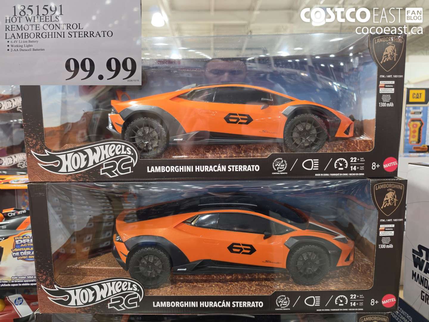 1851591 HOT WHEELS REMOTE CONTROL LAMBORGHINI STERRATO $99.99