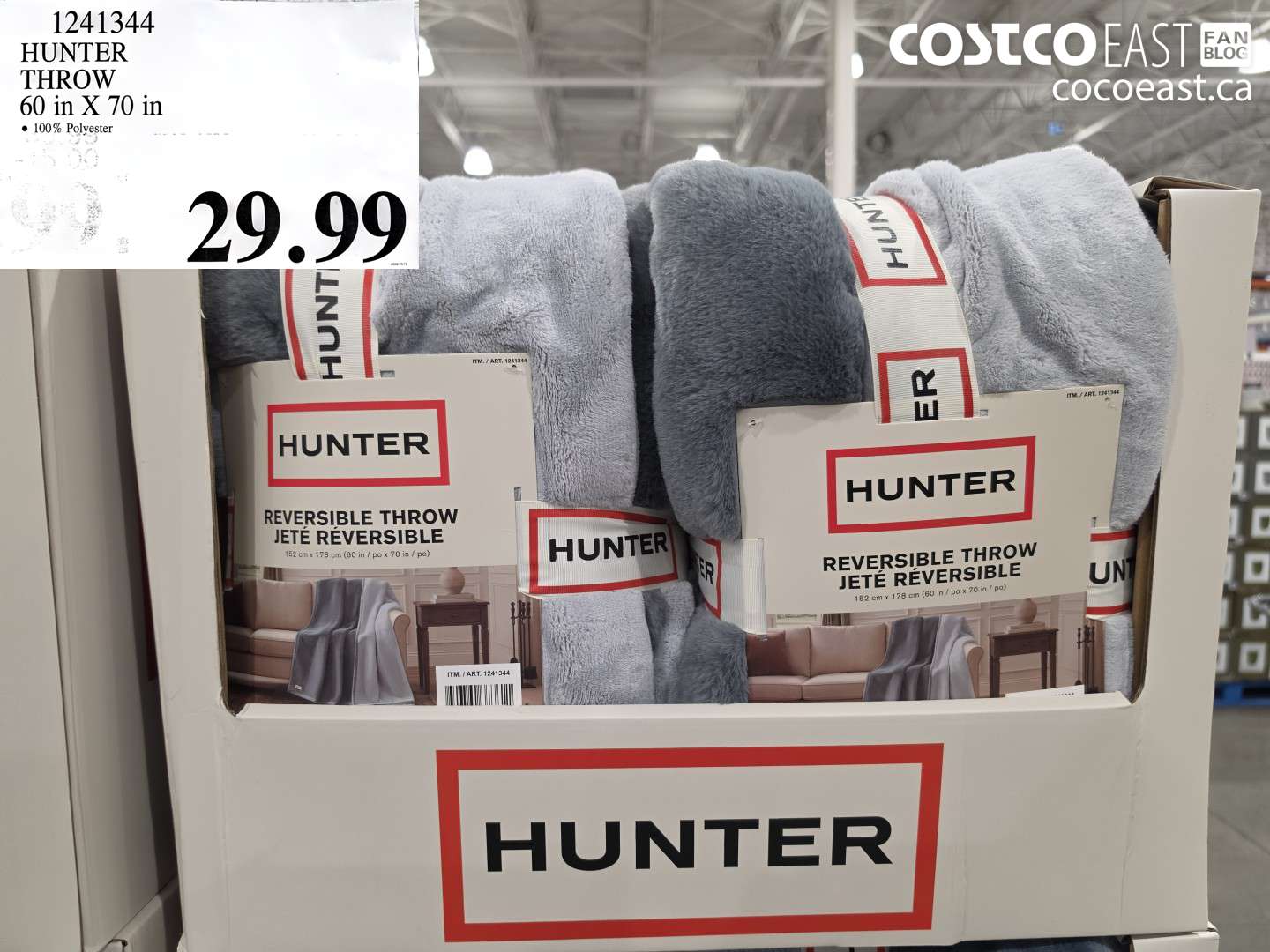 1241344 HUNTER THROW 60 IN X 70 IN $29.99