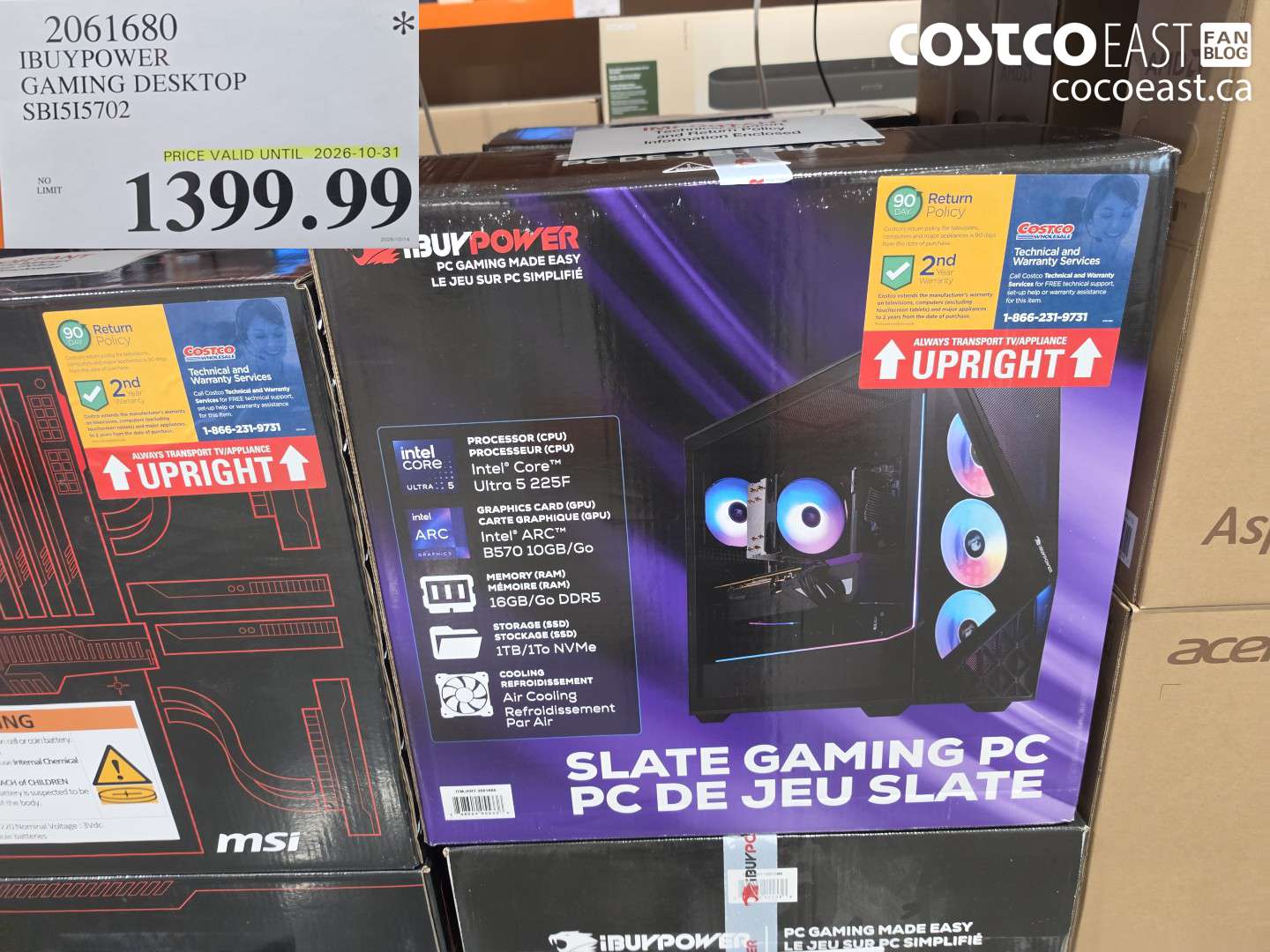 2061680 IBUYPOWER GAMING DESKTOP SBI515702 $1399.99