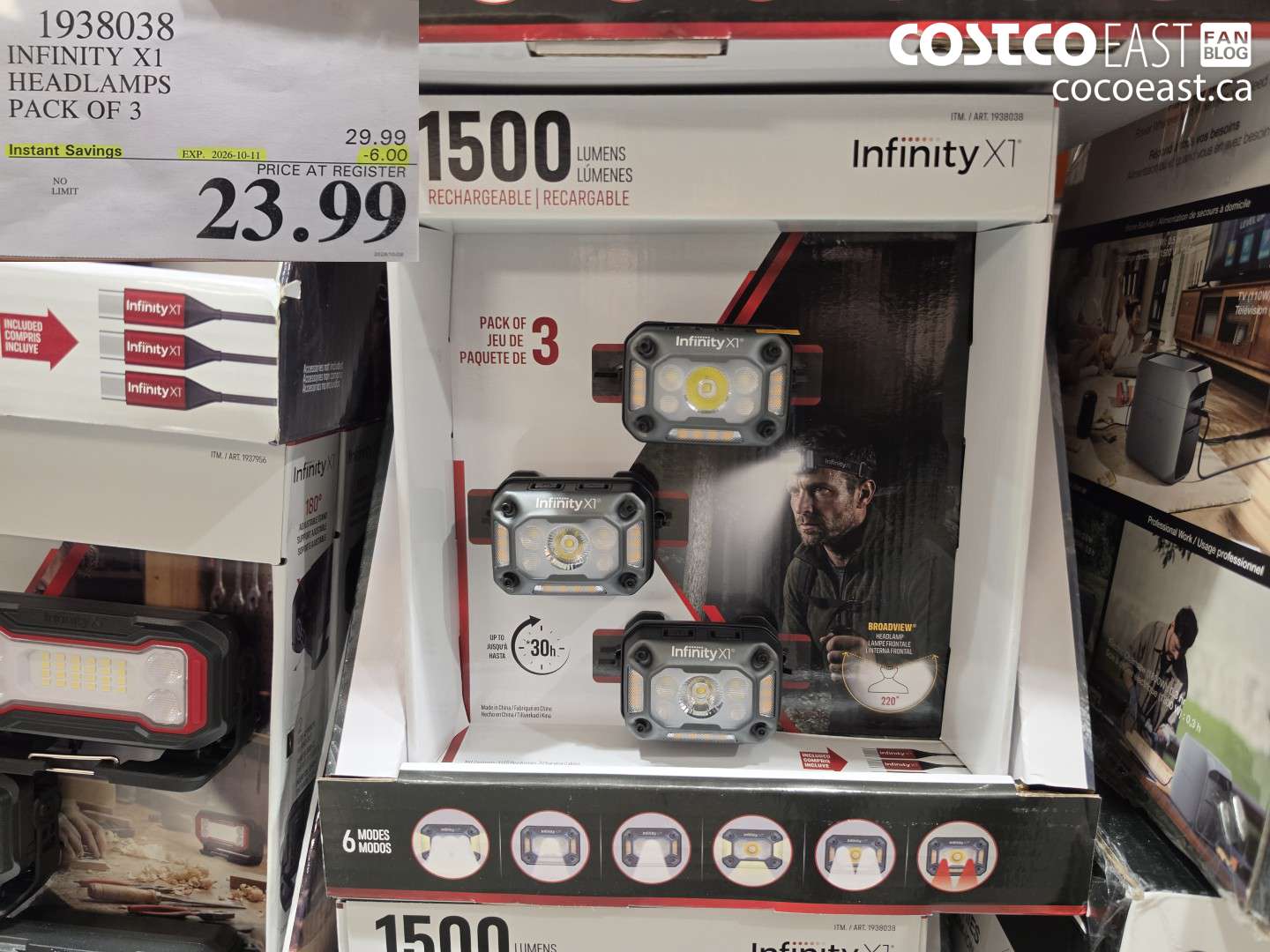1938038 INFINITY X1 HEADLAMPS PACK OF 3 ($6.00 INSTANT SAVINGS EXPIRES ON 2026-10-11) $23.99