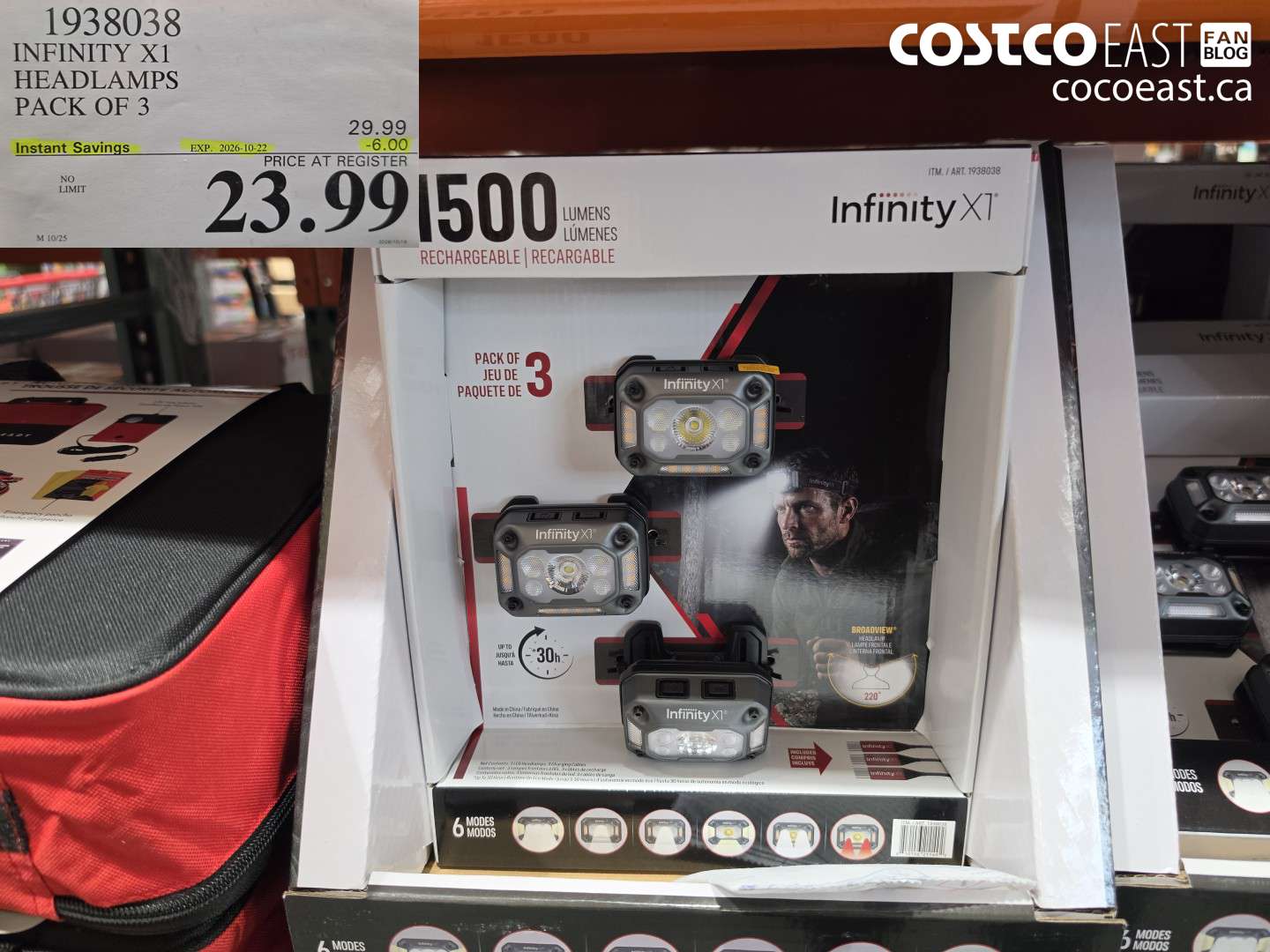 1938038 INFINITY X1 HEADLAMPS PACK OF 3 ($6.00 INSTANT SAVINGS EXPIRES ON 2026-10-22) $23.99