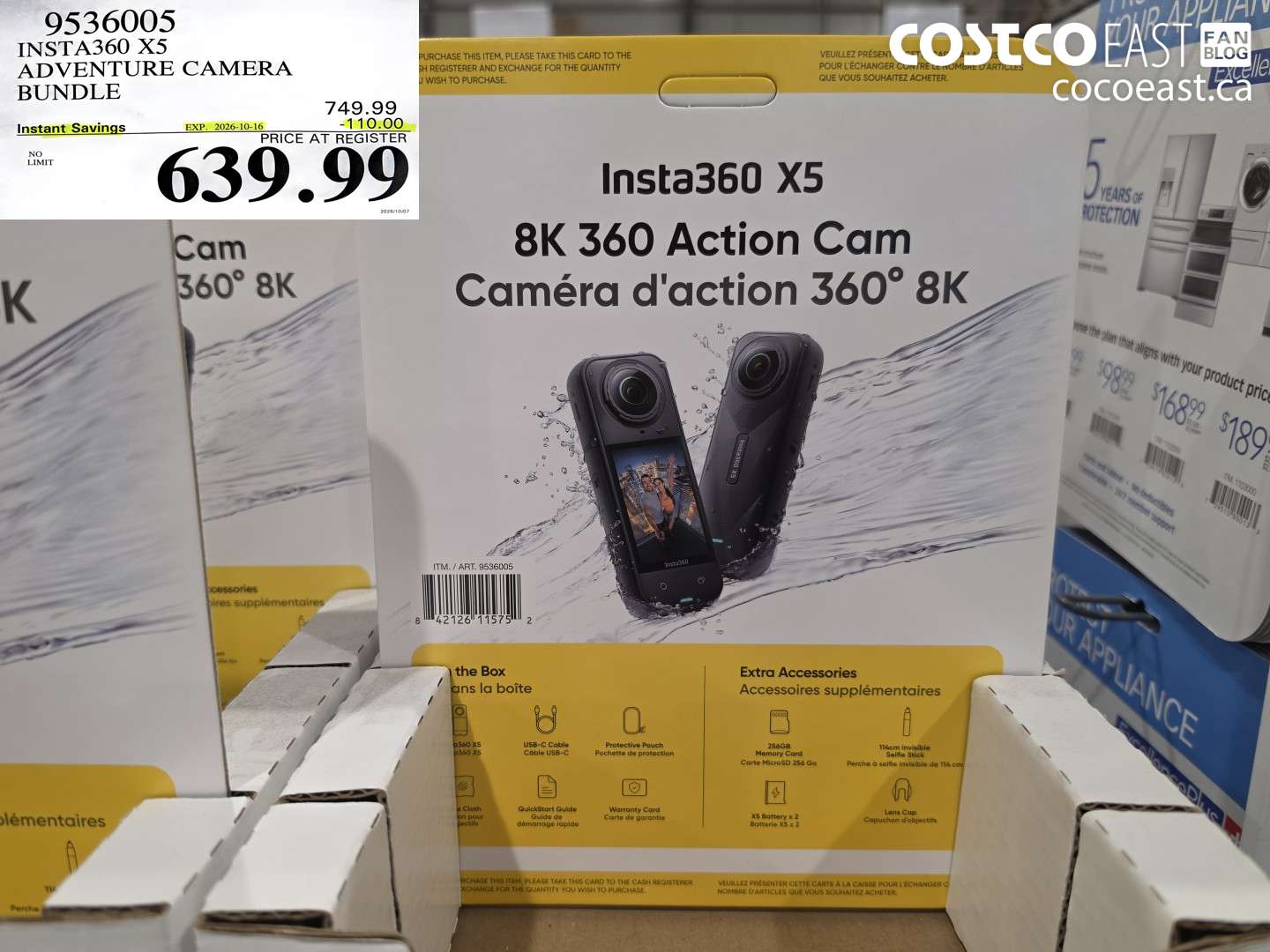 9536005 INSTA360 X5 ADVENTURE CAMERA BUNDLE ($110.00 INSTANT SAVINGS EXPIRES ON 2026-10-16) $639.99
