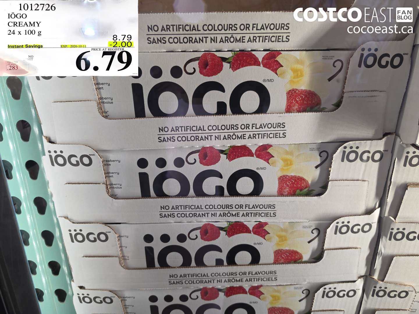 1012726 IÖGO CREAMY 24 X 100 G ($2.00 INSTANT SAVINGS EXPIRES ON 2026-10-11) $6.79